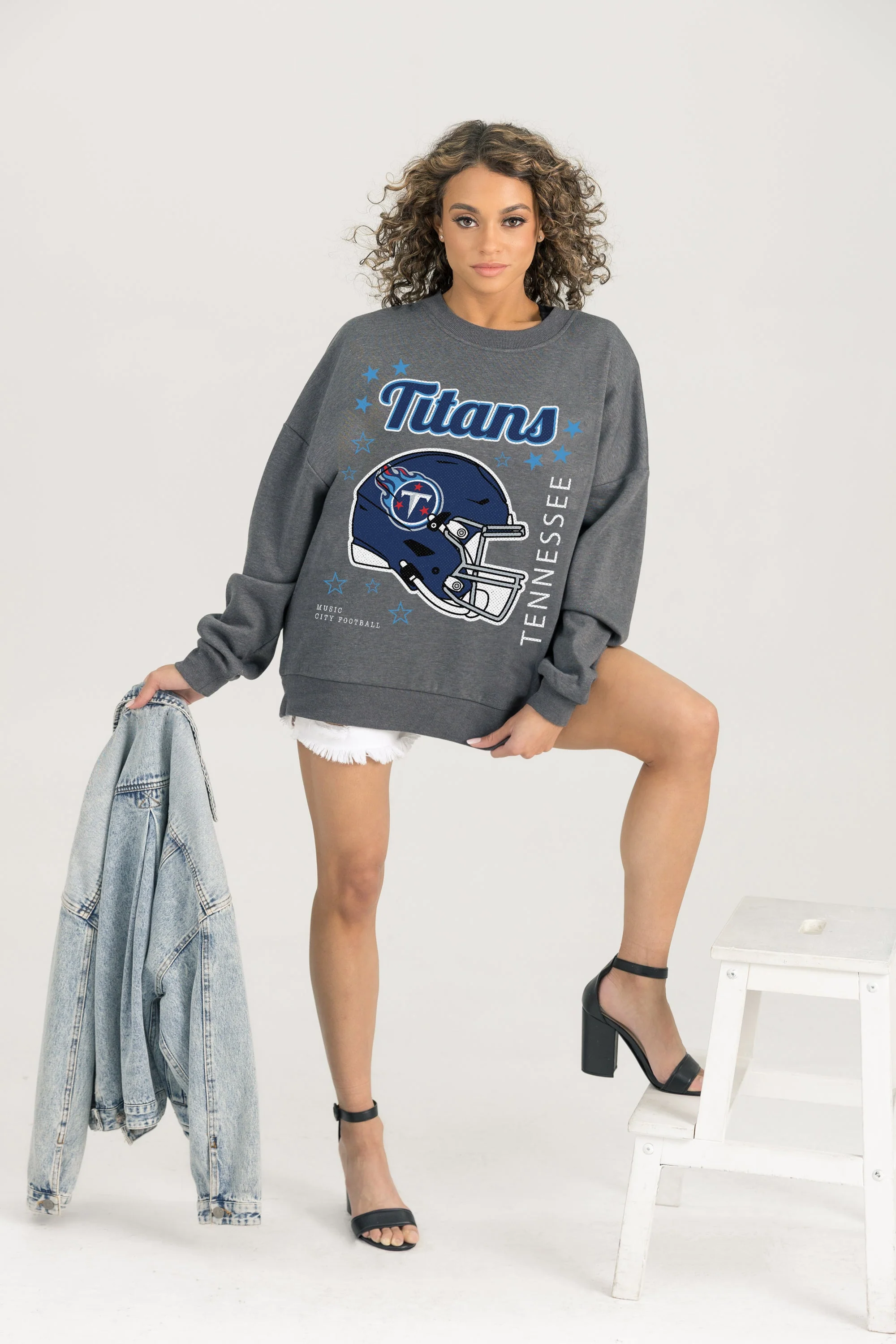 TENNESSEE TITANS Ready To Rumble Fleece Crewneck Pullover