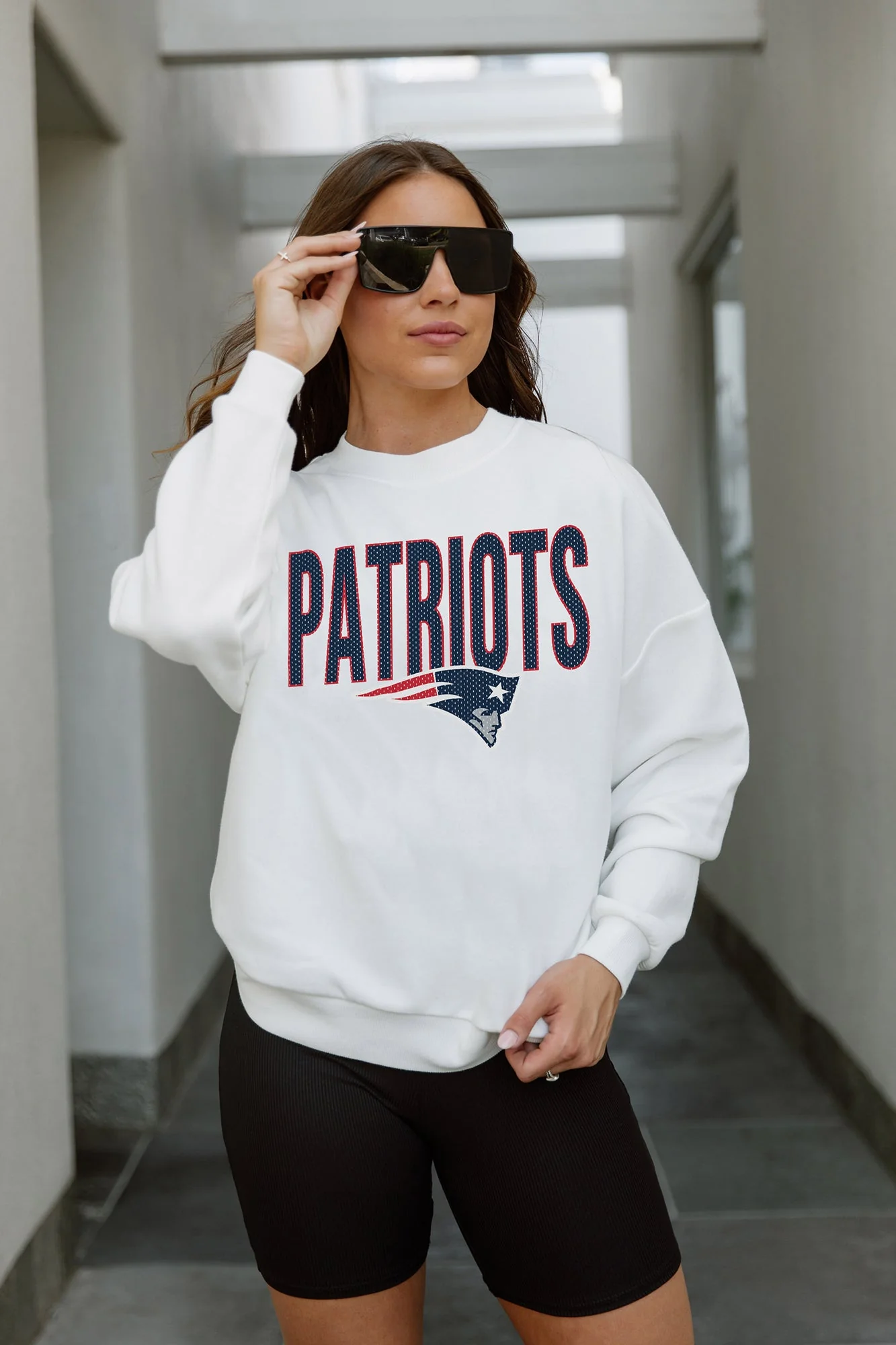 NEW ENGLAND PATRIOTS Just Go With It Fleece Pullover