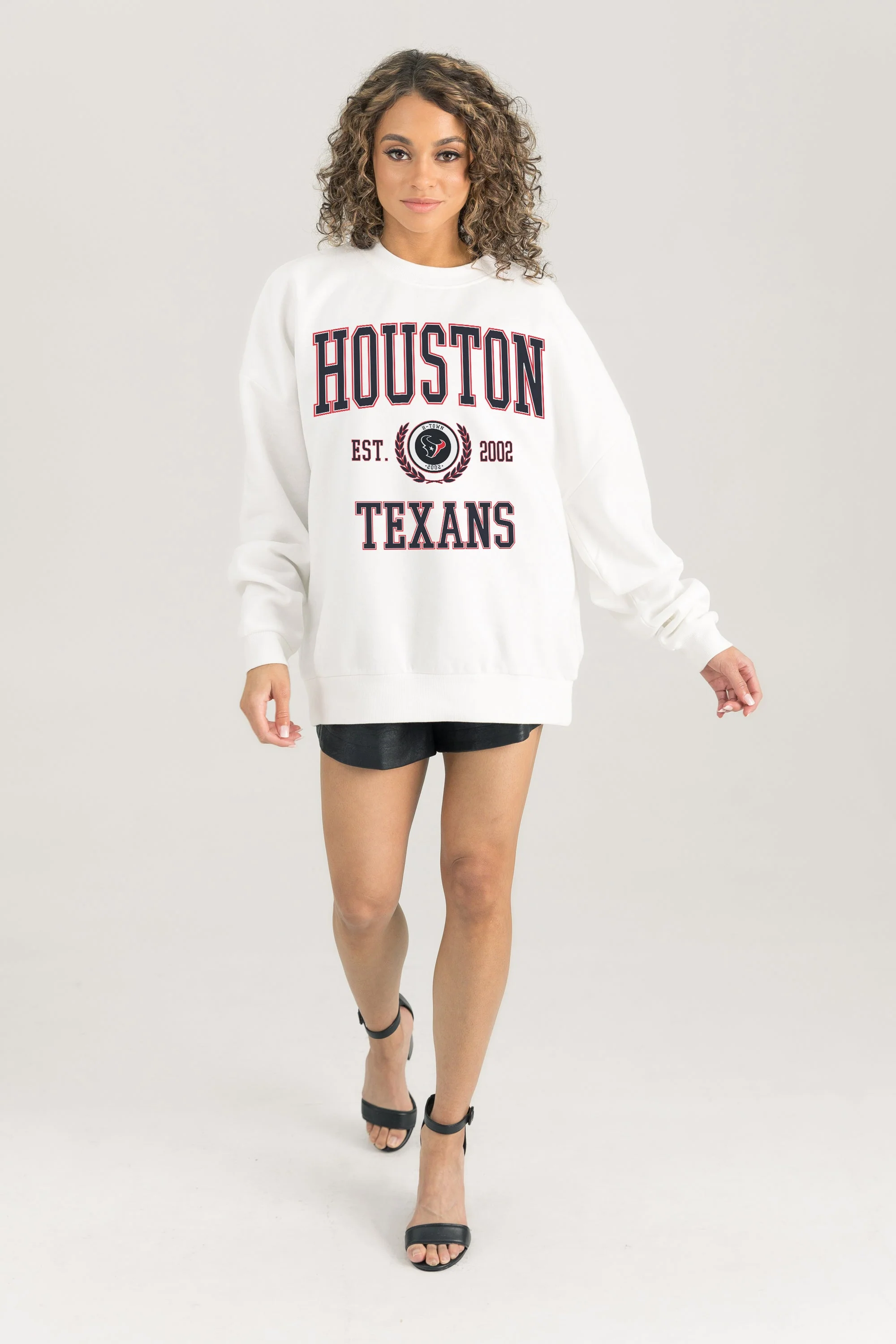 HOUSTON TEXANS Timeless Triumph Fleece Crewneck Pullover