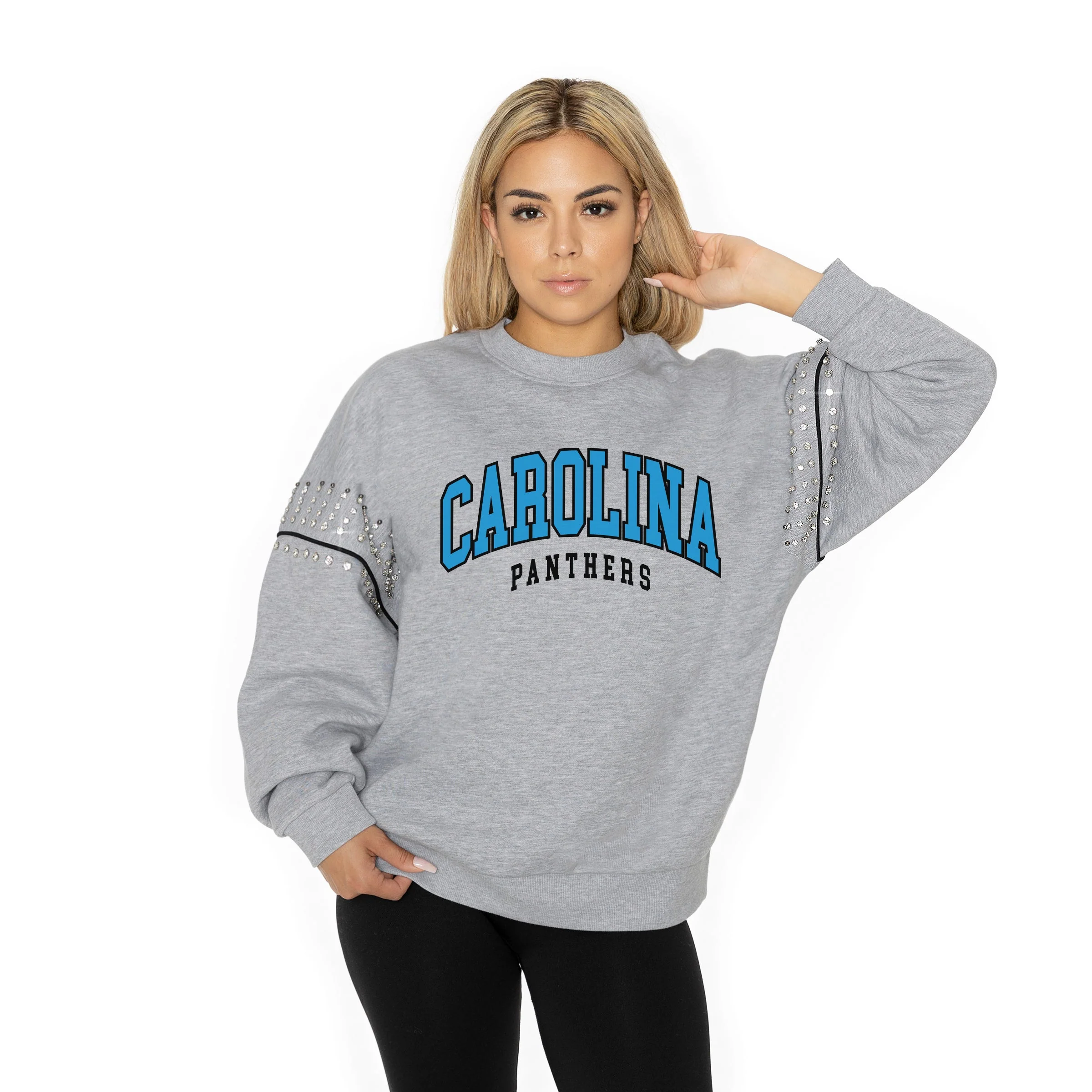 CAROLINA PANTHERS Competitive Edge Jewel-Trim Pullover