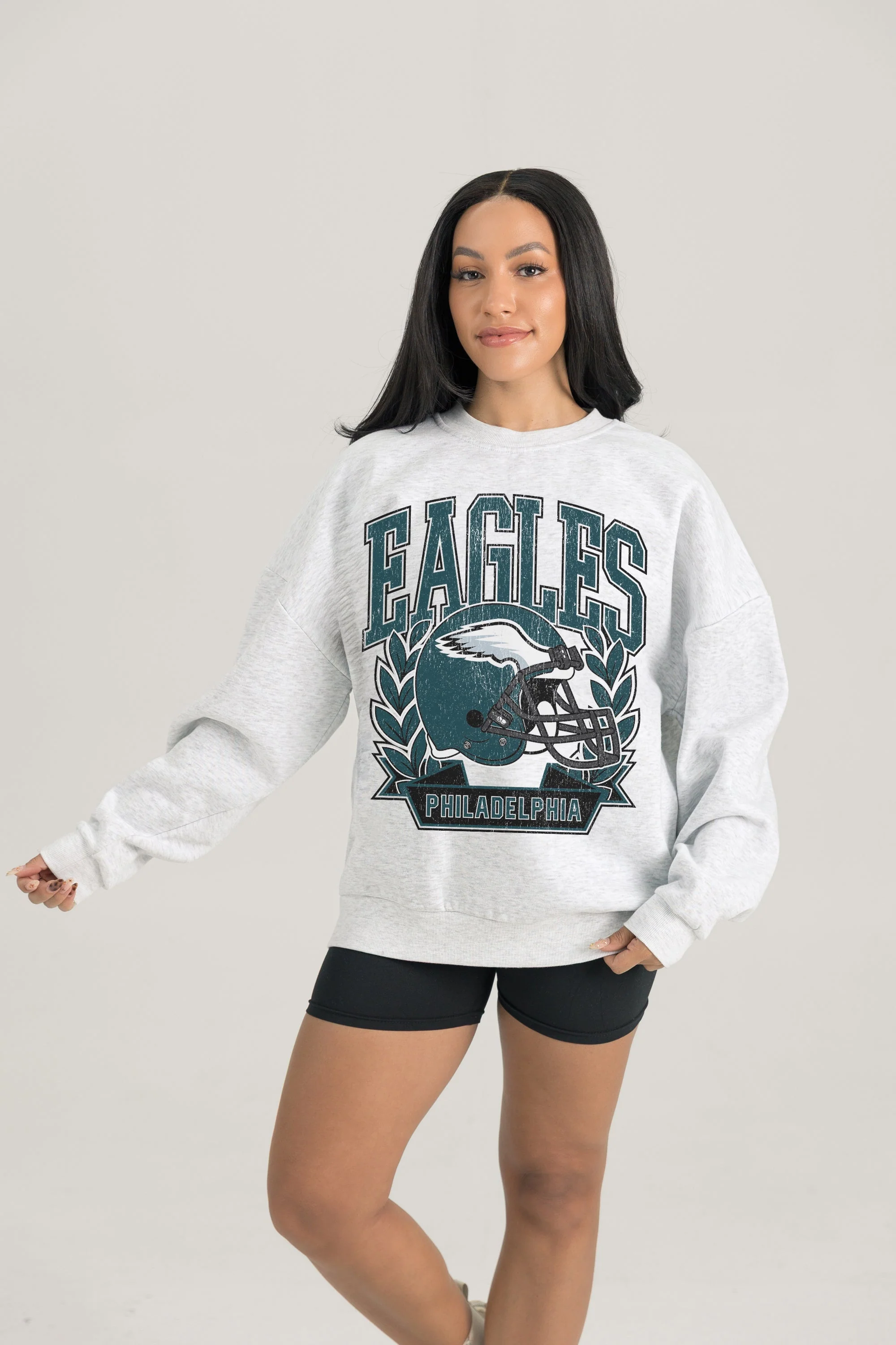 PHILADELPHIA EAGLES Heritage Fleece Crewneck Pullover