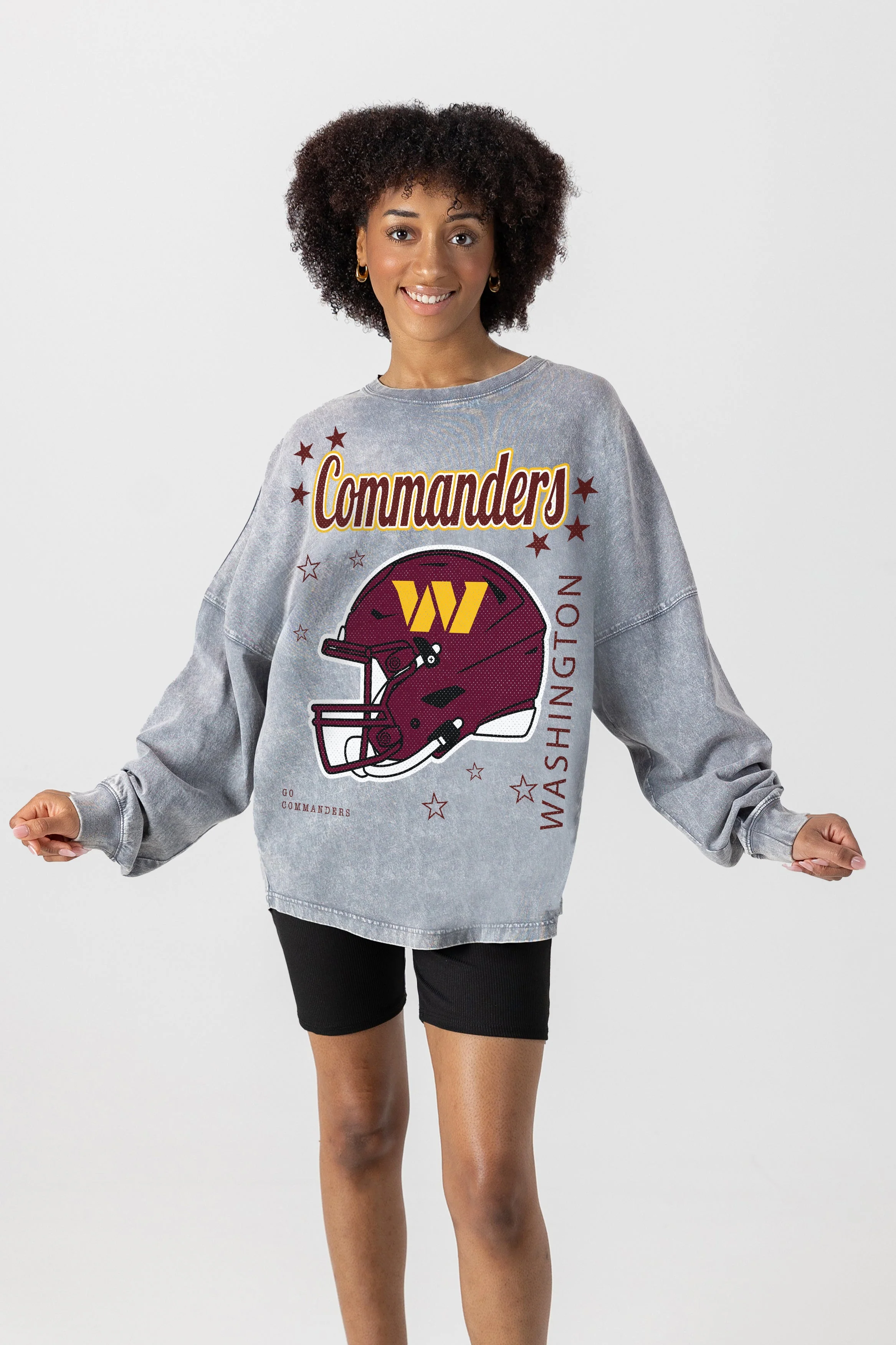 WASHINGTON COMMANDERS Starbound Oversized Long-Sleeve Tee