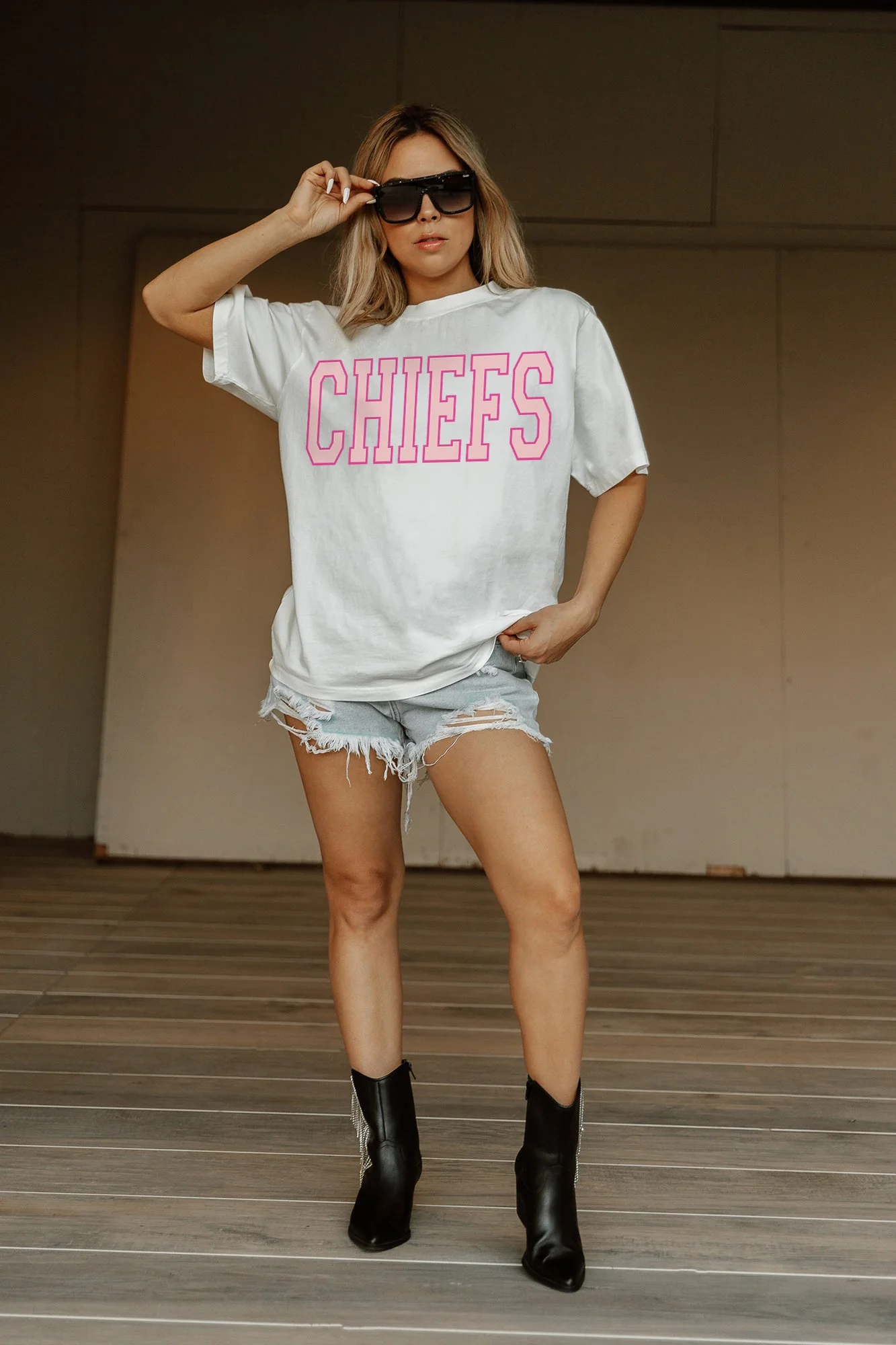 KANSAS CITY CHIEFS Gameday Era Oversized Crewneck Tee