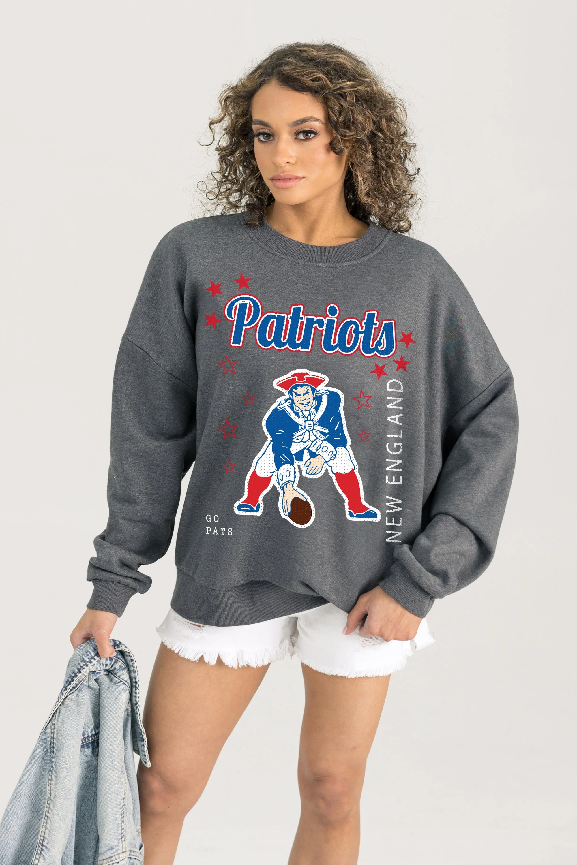 NEW ENGLAND PATRIOTS Ready To Rumble Fleece Crewneck Pullover