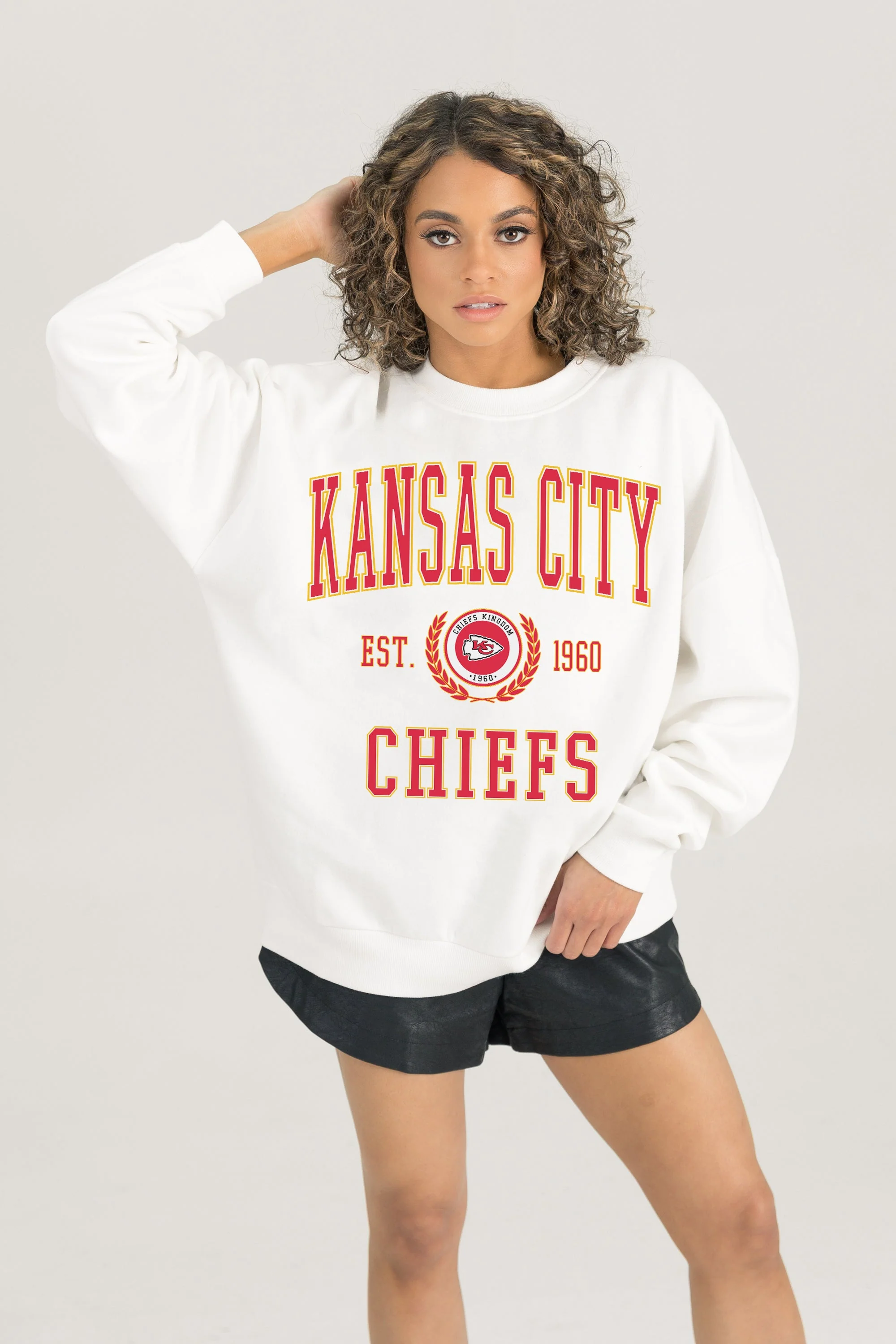 KANSAS CITY CHIEFS Timeless Triumph Fleece Crewneck Pullover