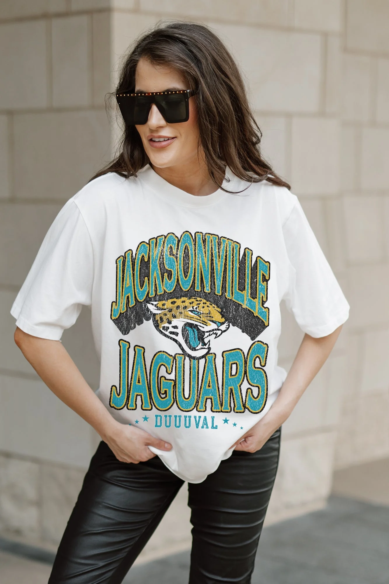 JACKSONVILLE JAGUARS Shakedown Oversized Crewneck Tee