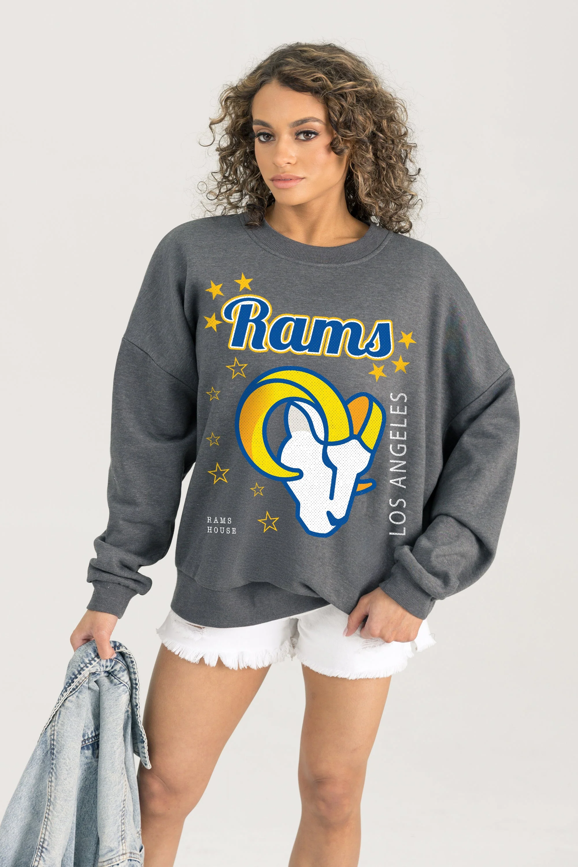 LOS ANGELES RAMS Ready To Rumble Fleece Crewneck Pullover