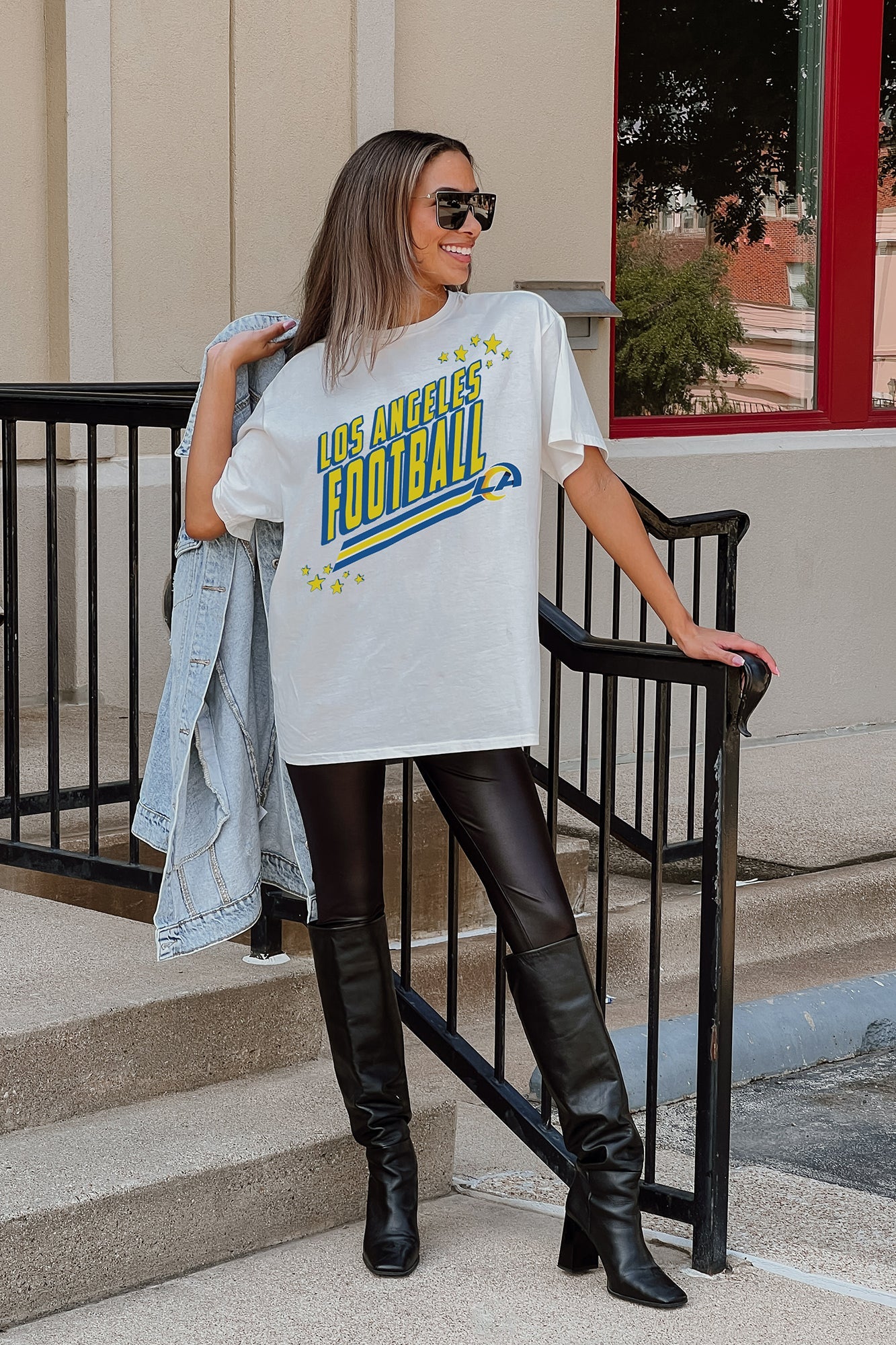 LOS ANGELES RAMS Coming In Hot Oversized Crewneck Tee