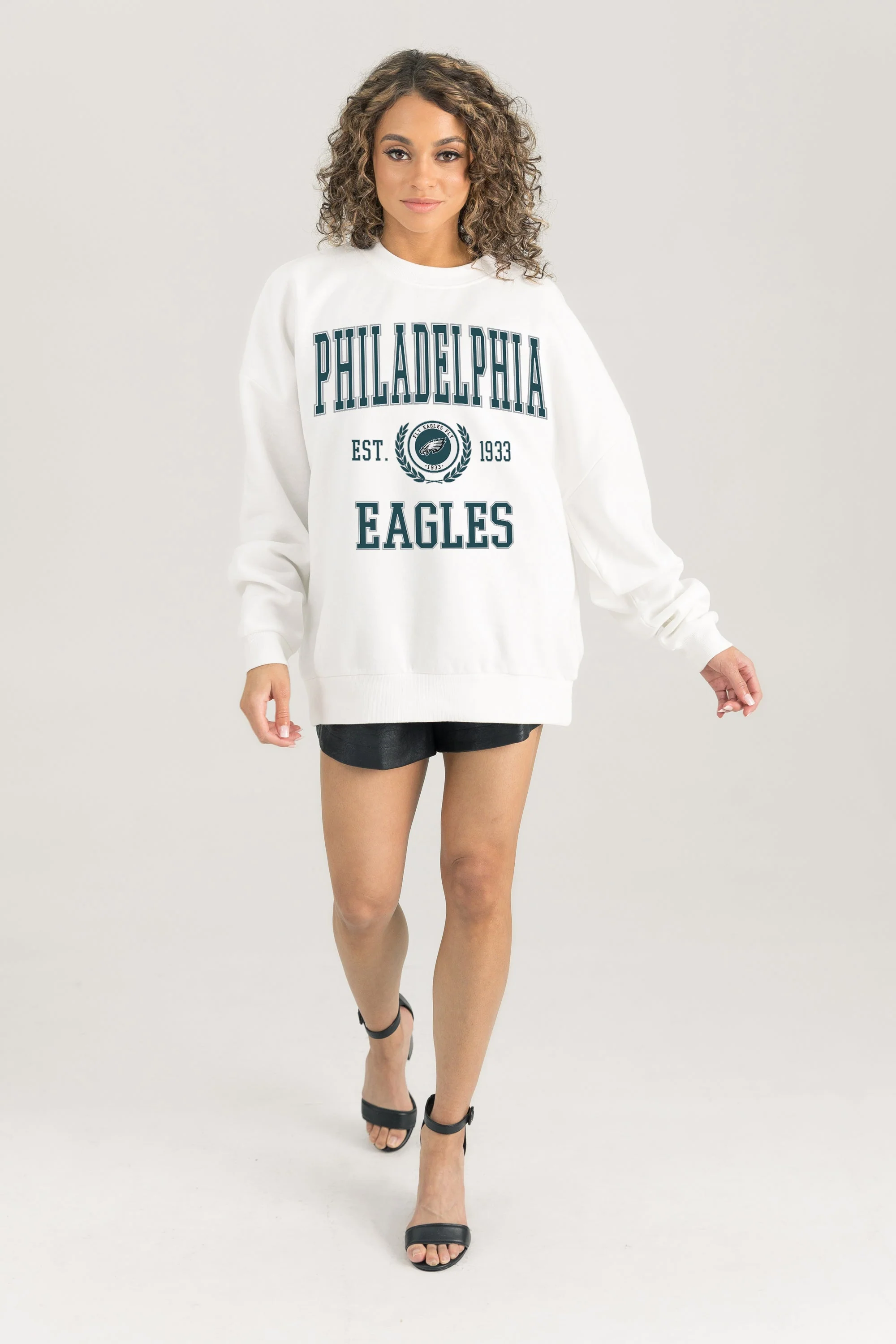 PHILADELPHIA EAGLES Timeless Triumph Fleece Crewneck Pullover