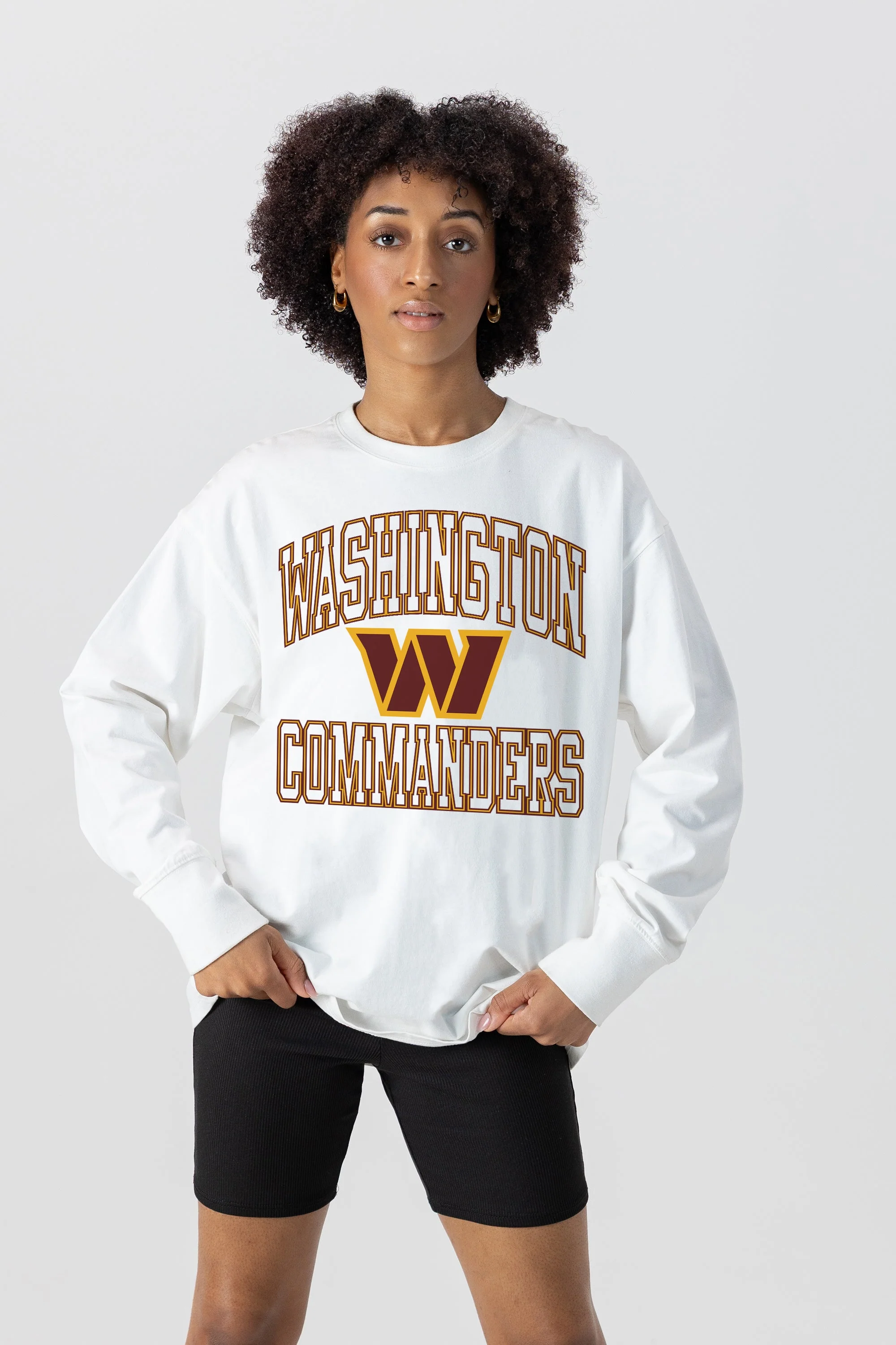 WASHINGTON COMMANDERS Mind Games Oversized Long-Sleeve Tee
