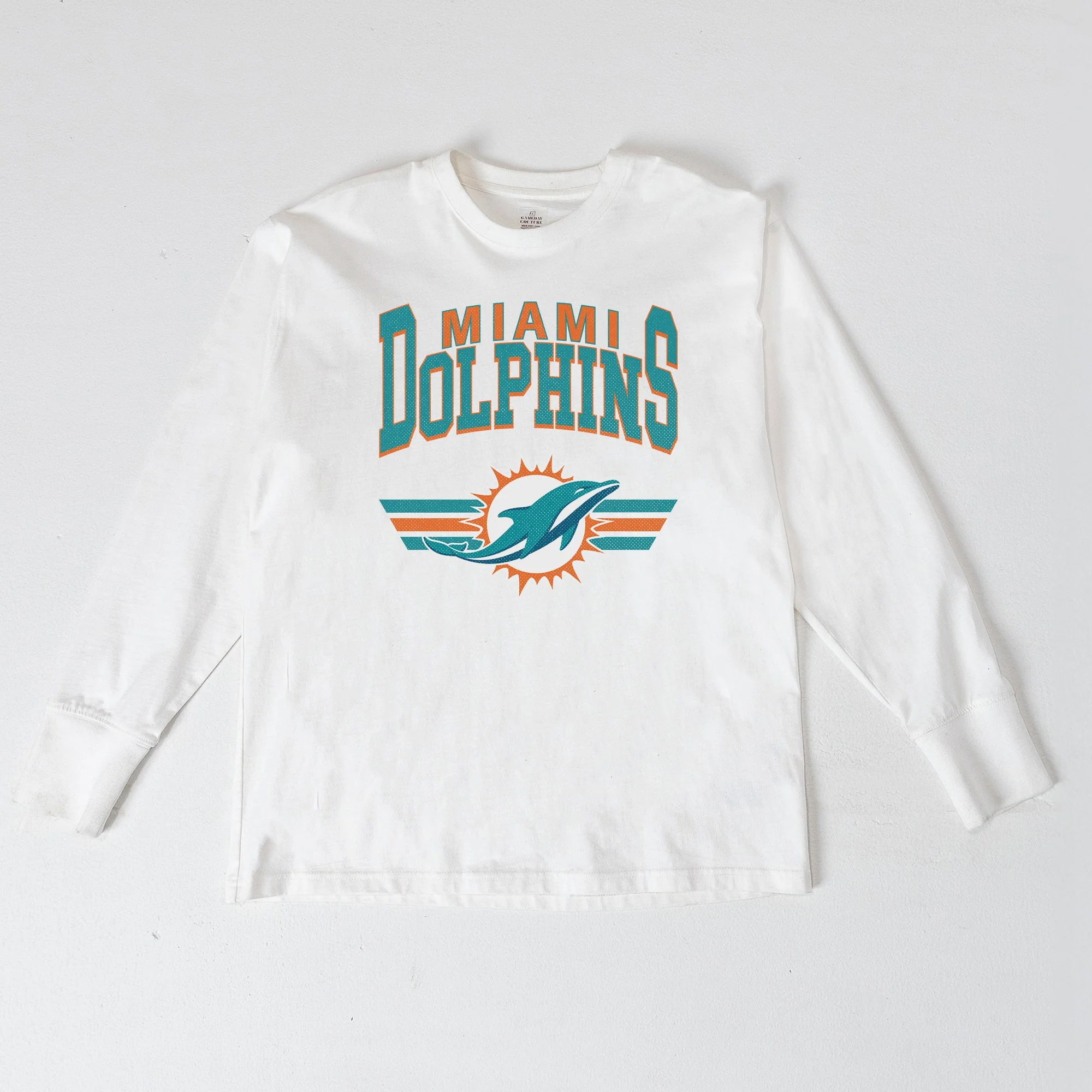 MIAMI DOLPHINS SWIFT STRIKE ESSENTIAL RELAXED FIT LONG SLEEVE TEE