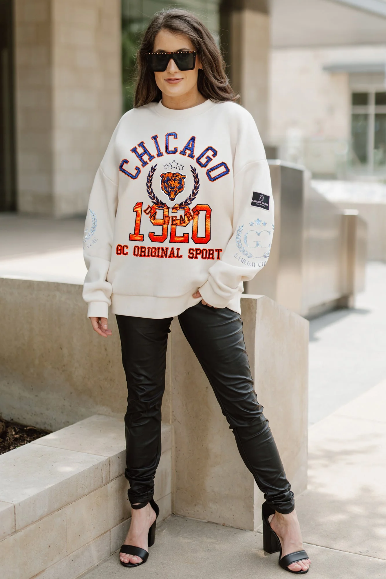 CHICAGO BEARS Gameday Slay Fleece Drop-Shoulder Crewneck