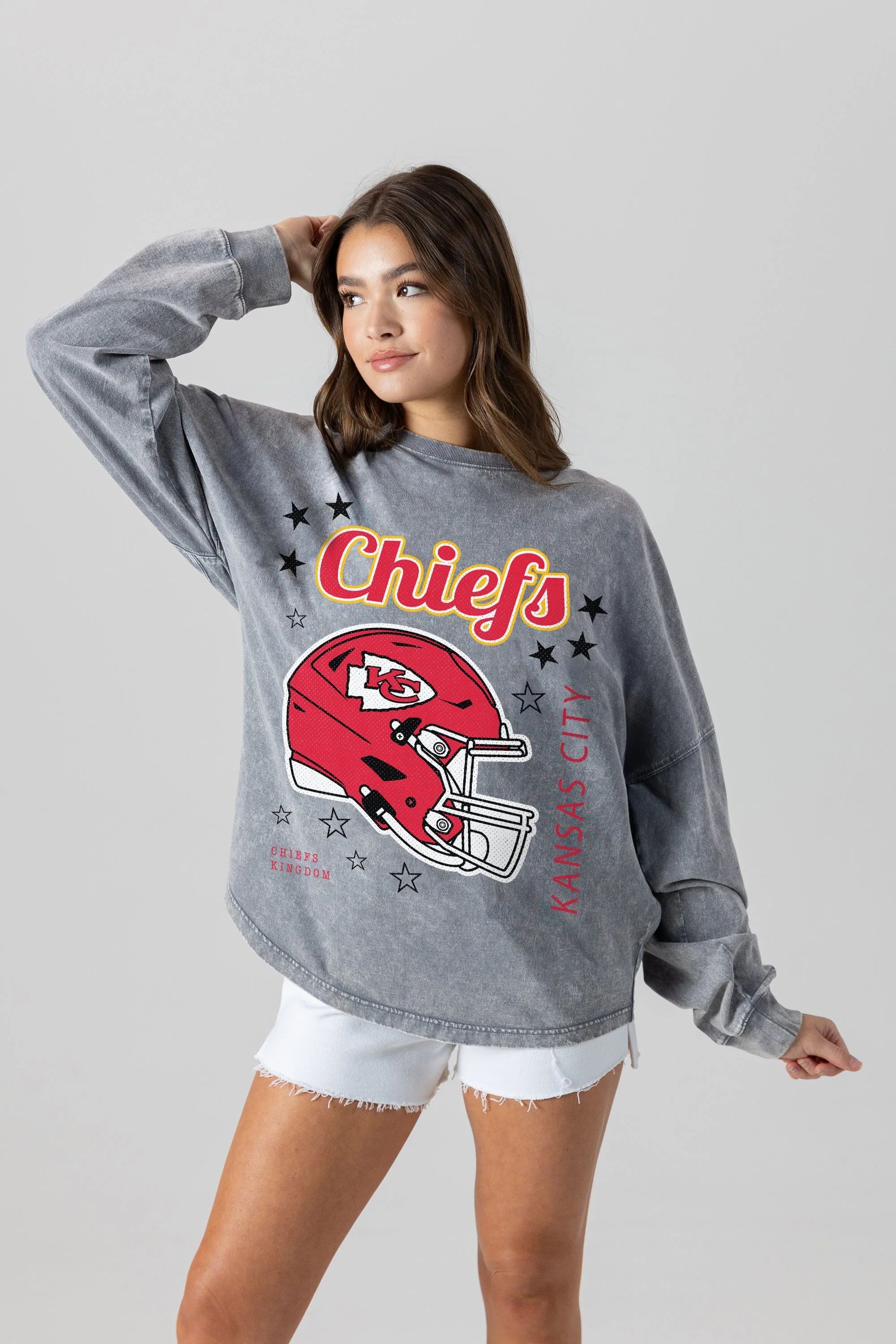 KANSAS CITY CHIEFS Starbound Oversized Long-Sleeve Tee