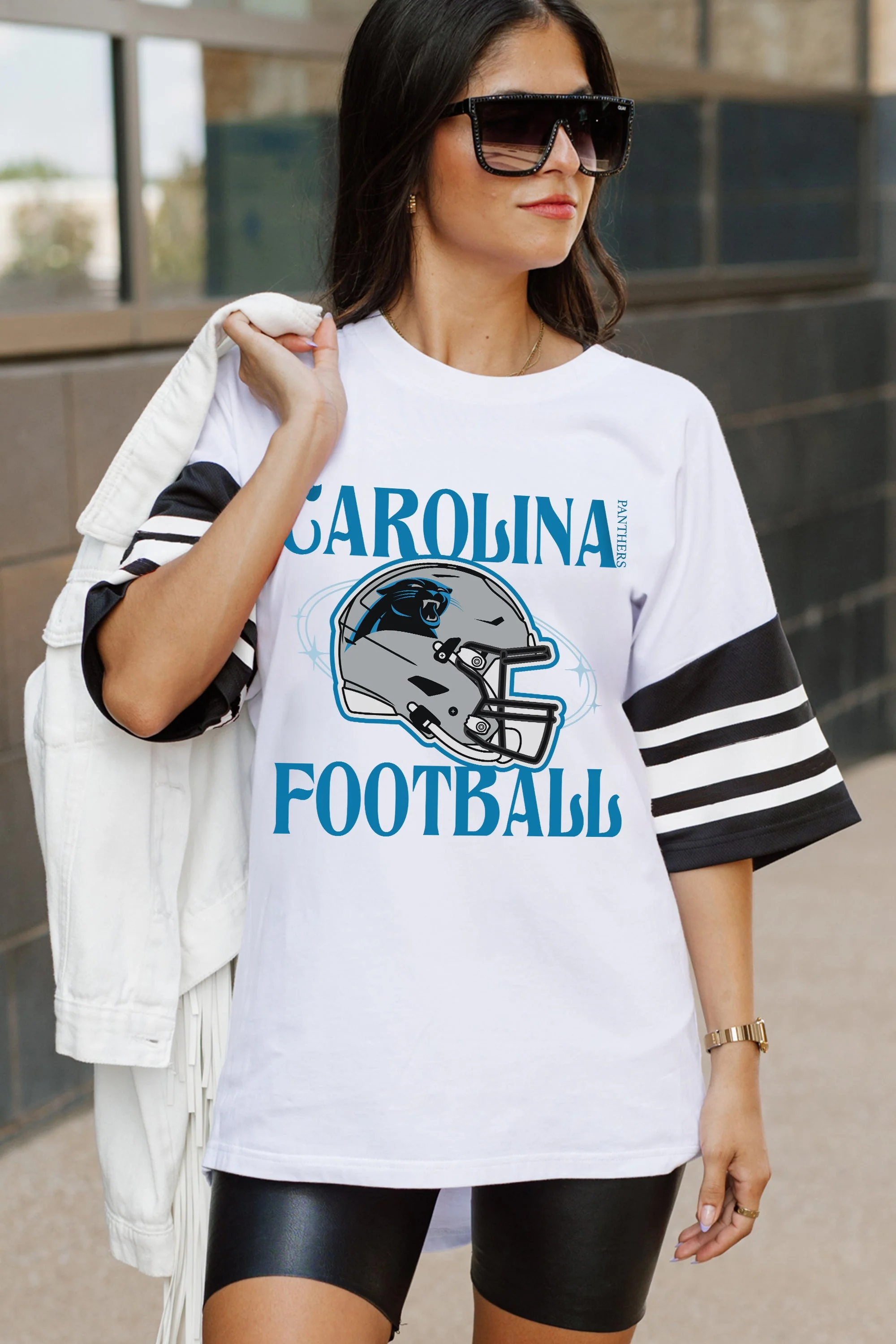 CAROLINA PANTHERS Starting Lineup Vintage Raglan Tee