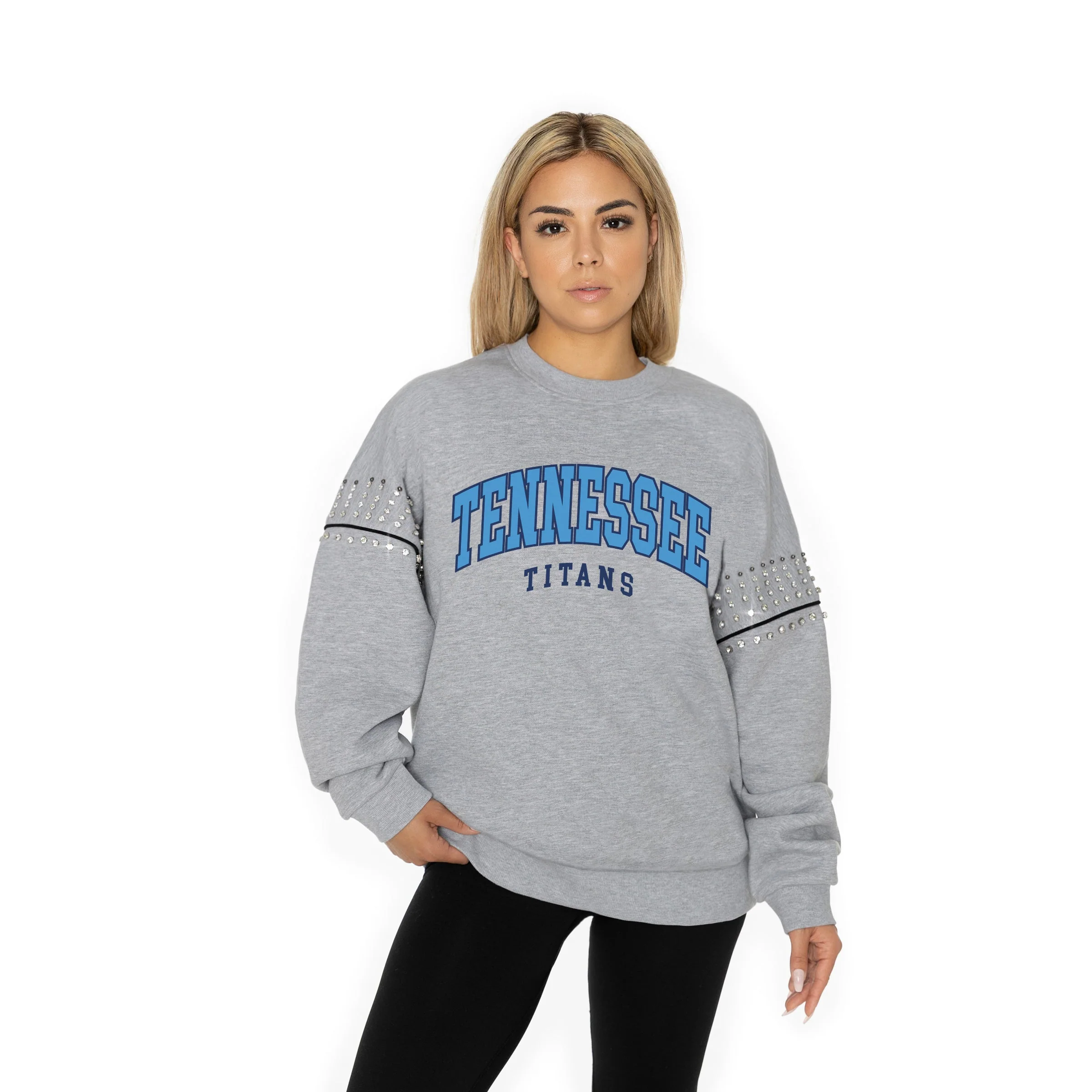 TENNESSEE TITANS Competitive Edge Jewel-Trim Pullover