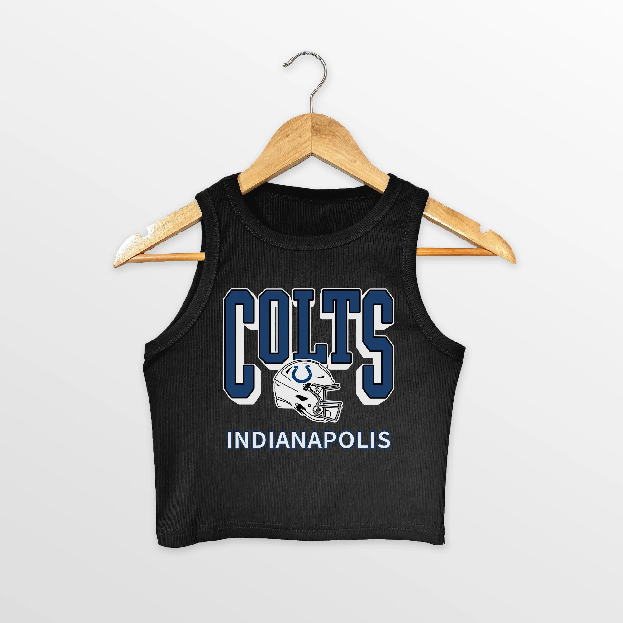 INDIANAPOLIS COLTS PURE VICTORY ESSENTIAL RIBBED CROP TANK