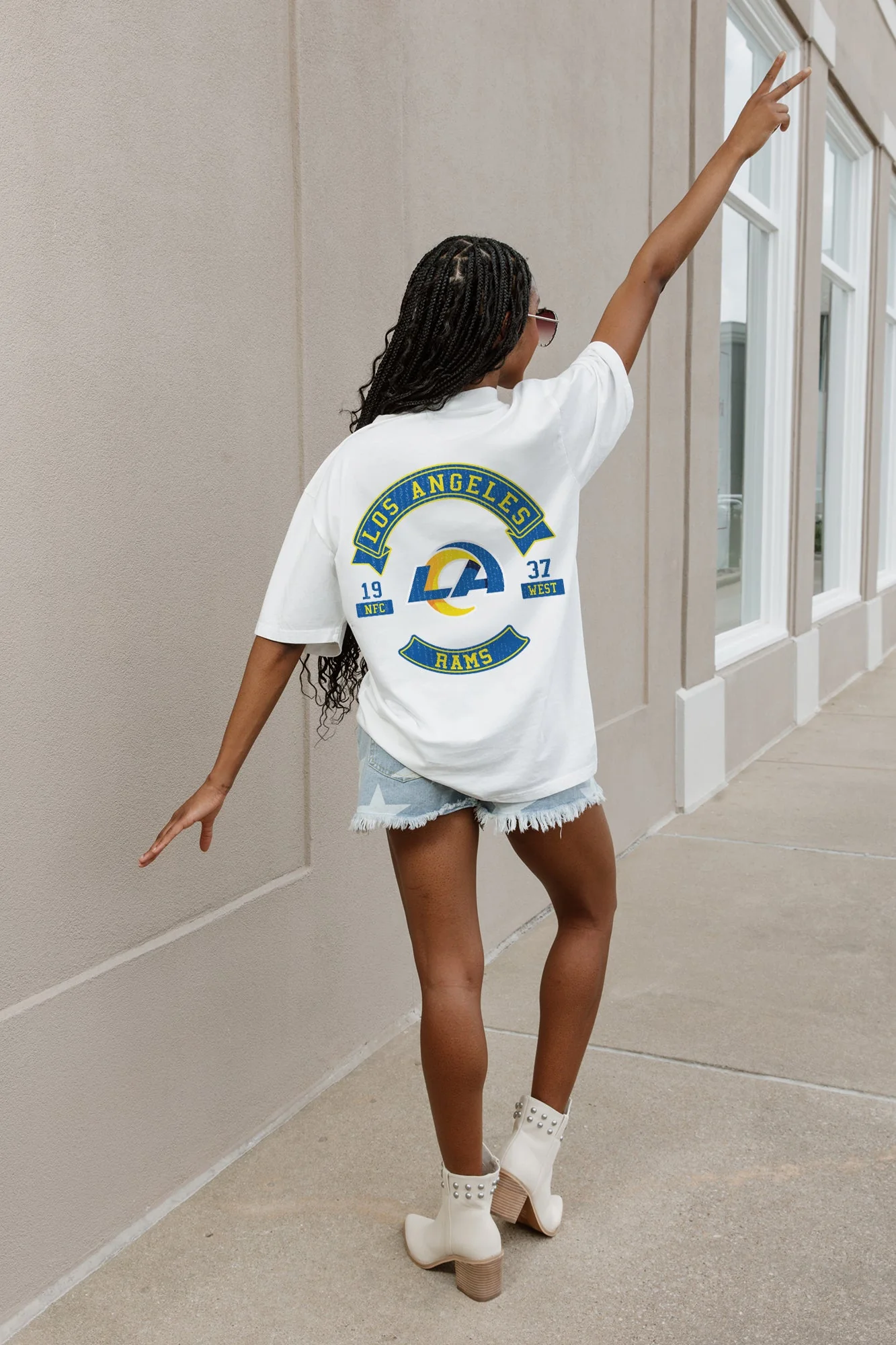 LOS ANGELES RAMS Out Of Bounds Oversized Crewneck Tee