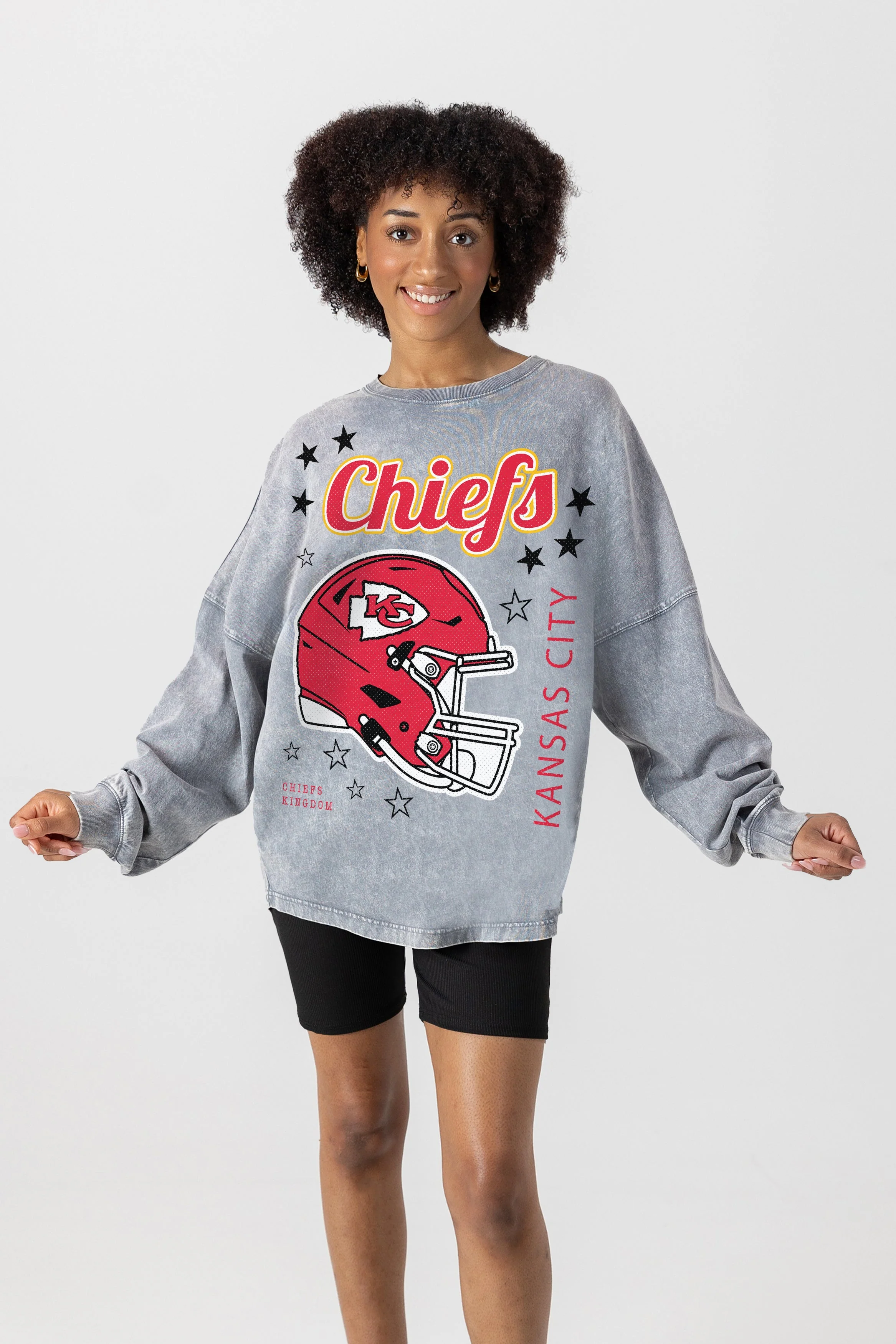 KANSAS CITY CHIEFS Starbound Oversized Long-Sleeve Tee