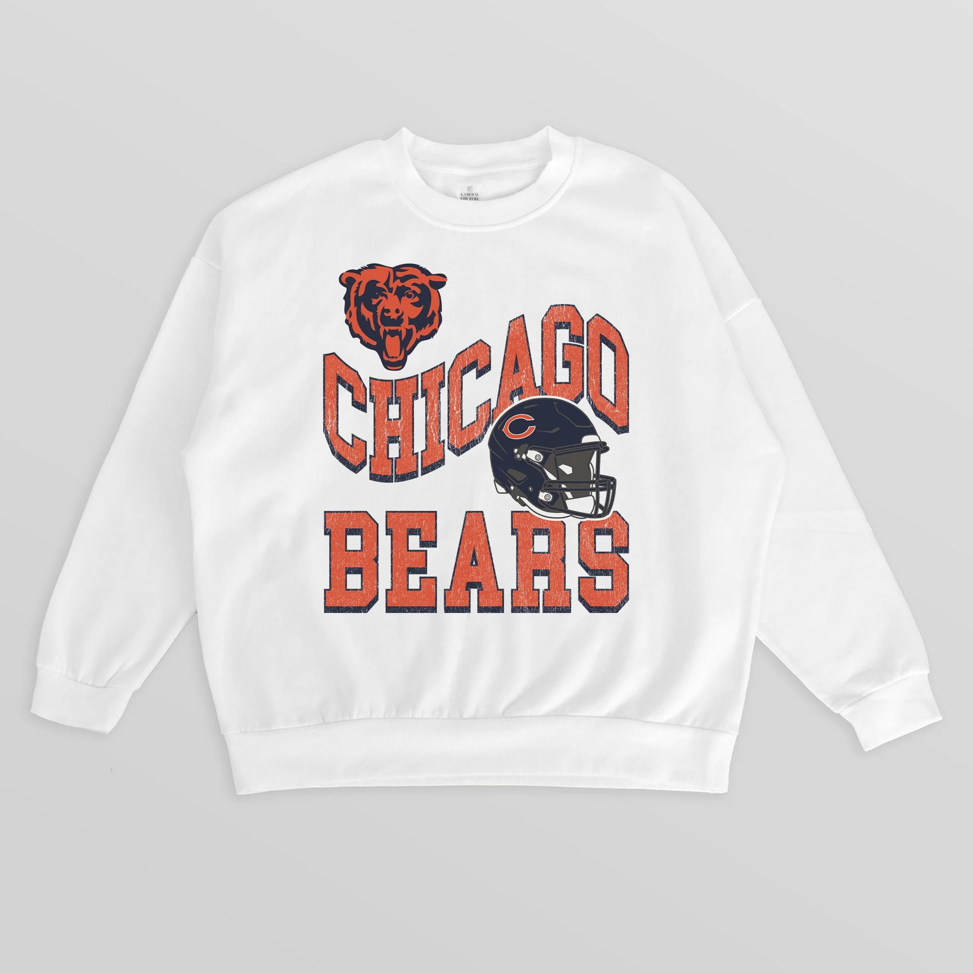 CHICAGO BEARS HARD EARNED PREMIUM FLEECE CREWNECK PULLOVER