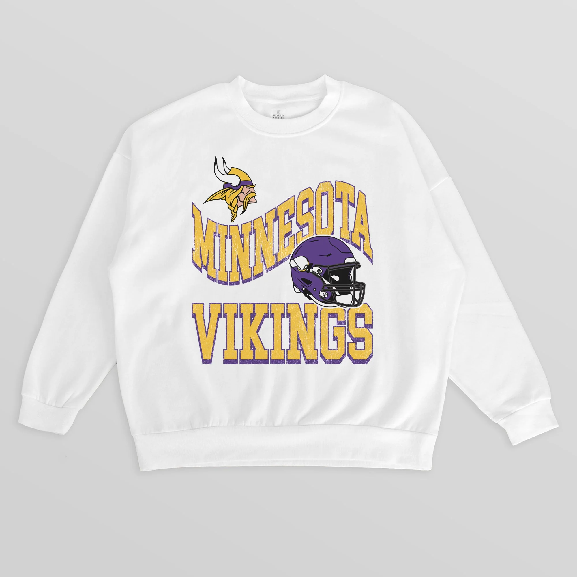 MINNESOTA VIKINGS HARD EARNED PREMIUM FLEECE CREWNECK PULLOVER