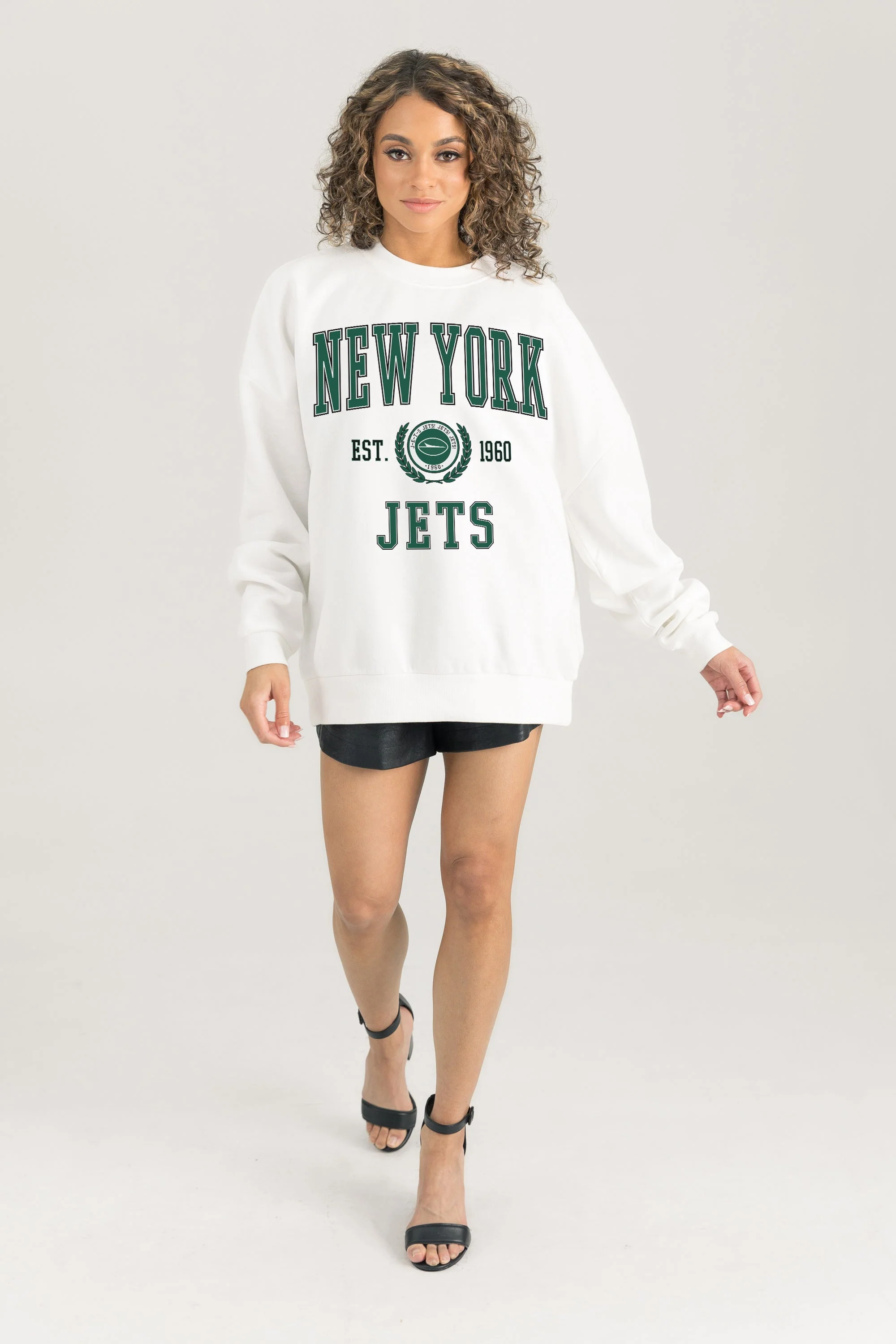 NEW YORK JETS Timeless Triumph Fleece Crewneck Pullover
