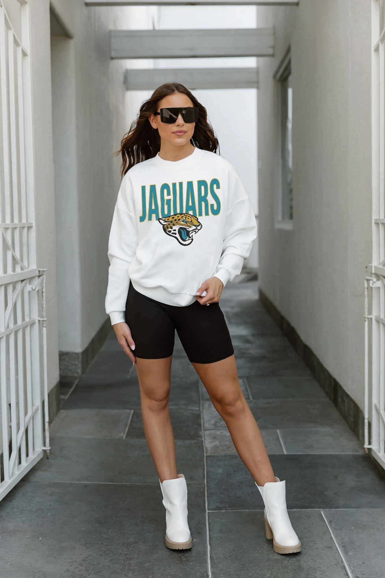 JACKSONVILLE JAGUARS Just Go With It Fleece Pullover