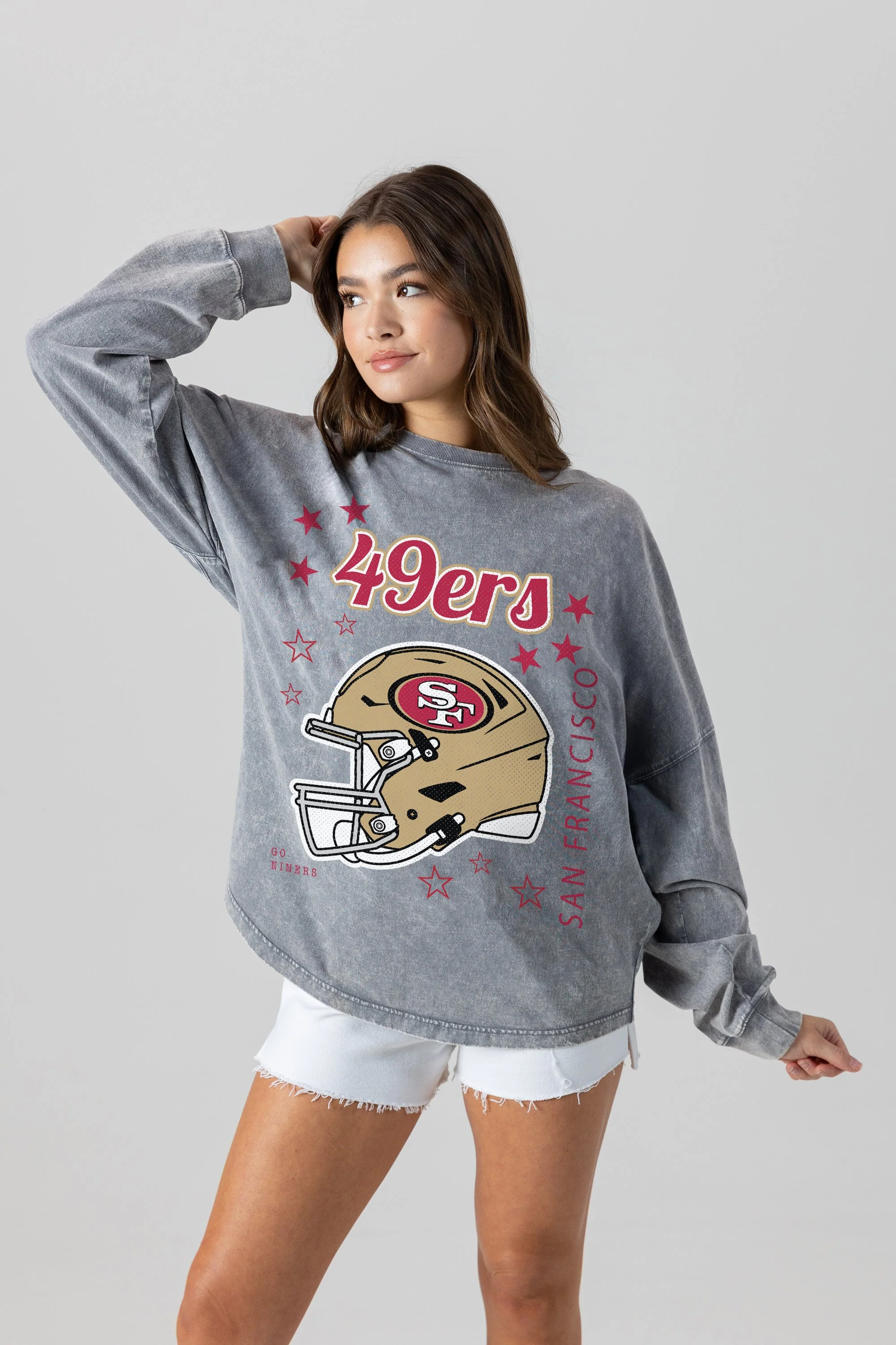 SAN FRANCISCO 49ERS Starbound Oversized Long-Sleeve Tee