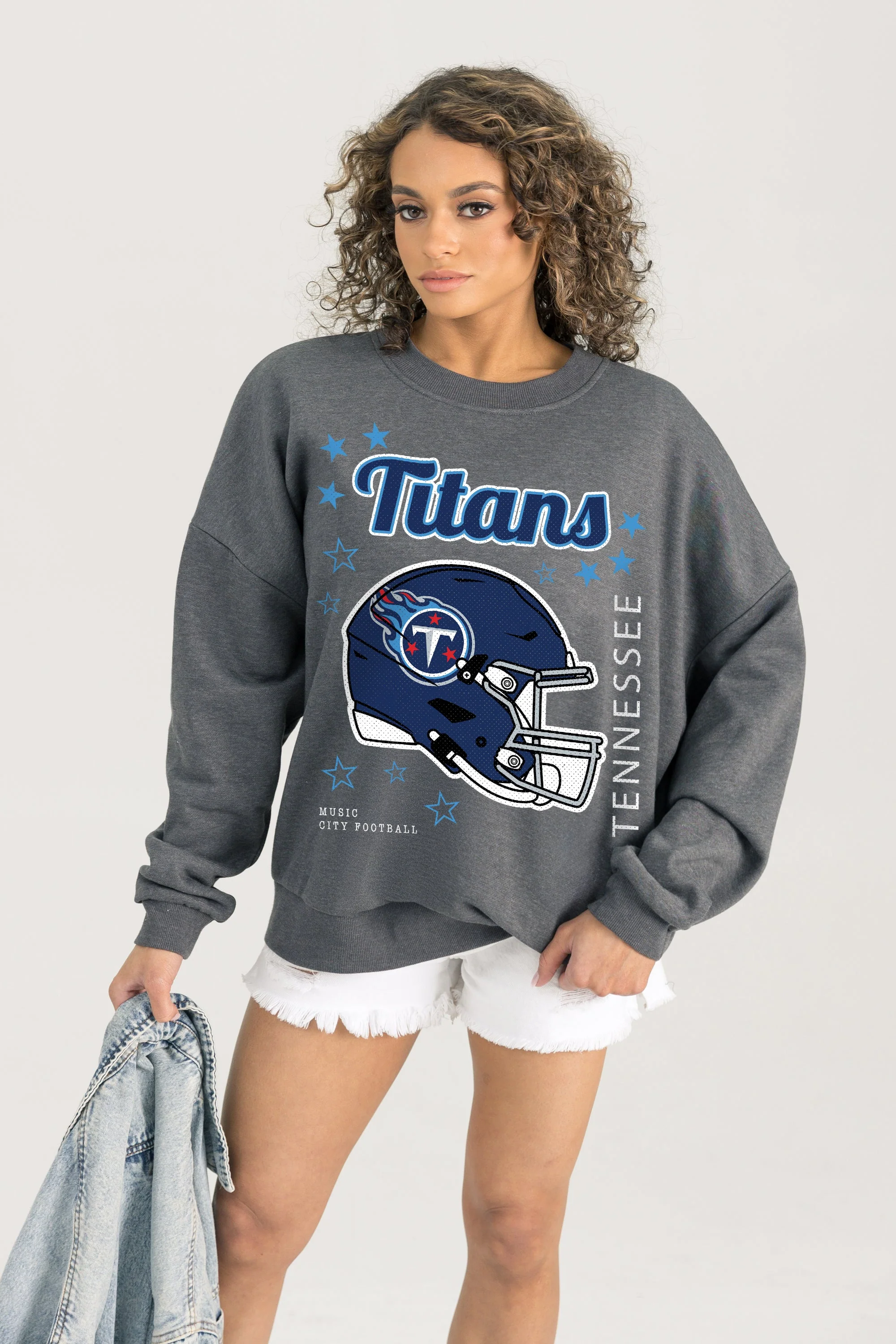TENNESSEE TITANS Ready To Rumble Fleece Crewneck Pullover