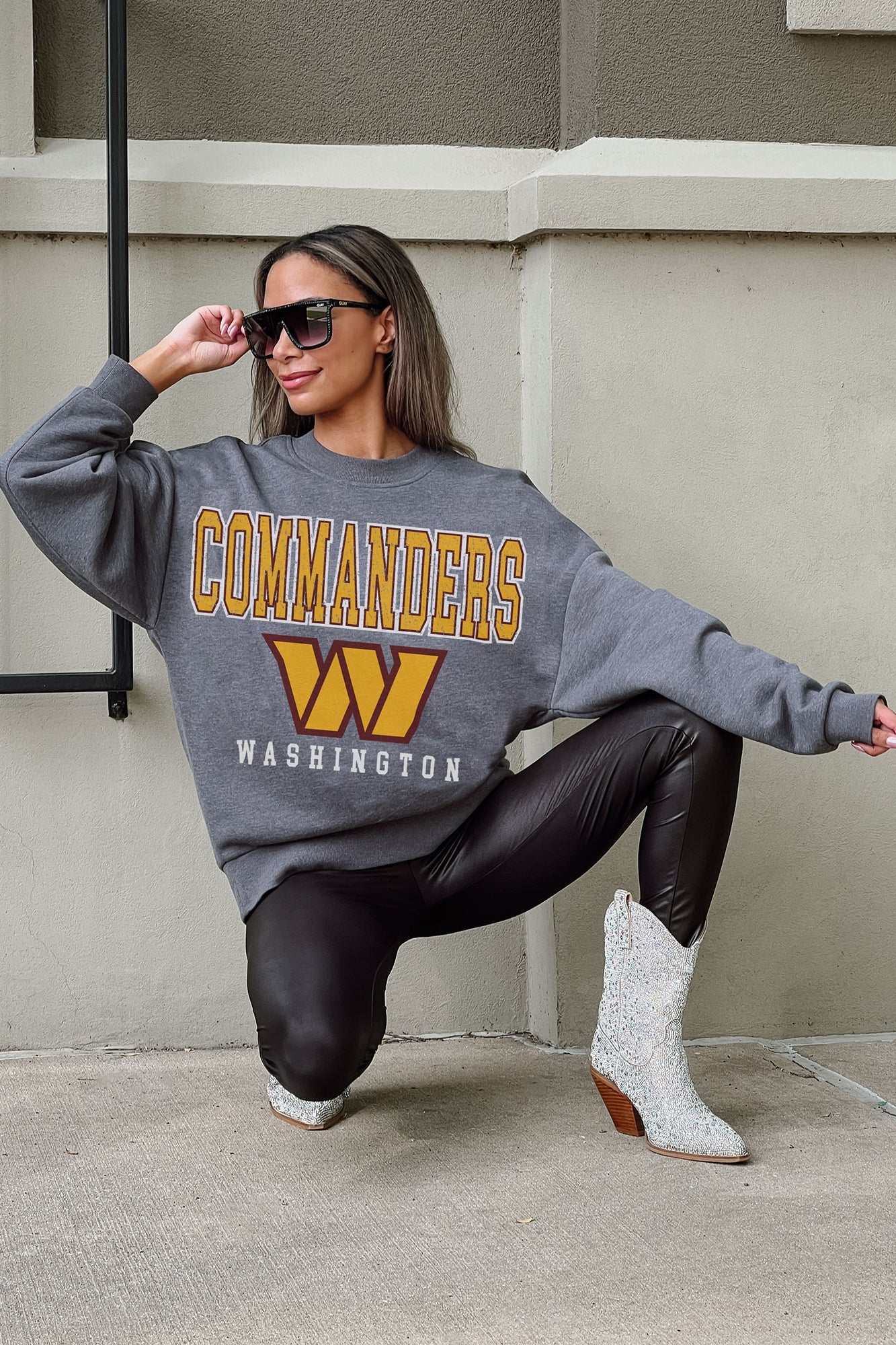 WASHINGTON COMMANDERS Bring The Energy Crewneck Pullover