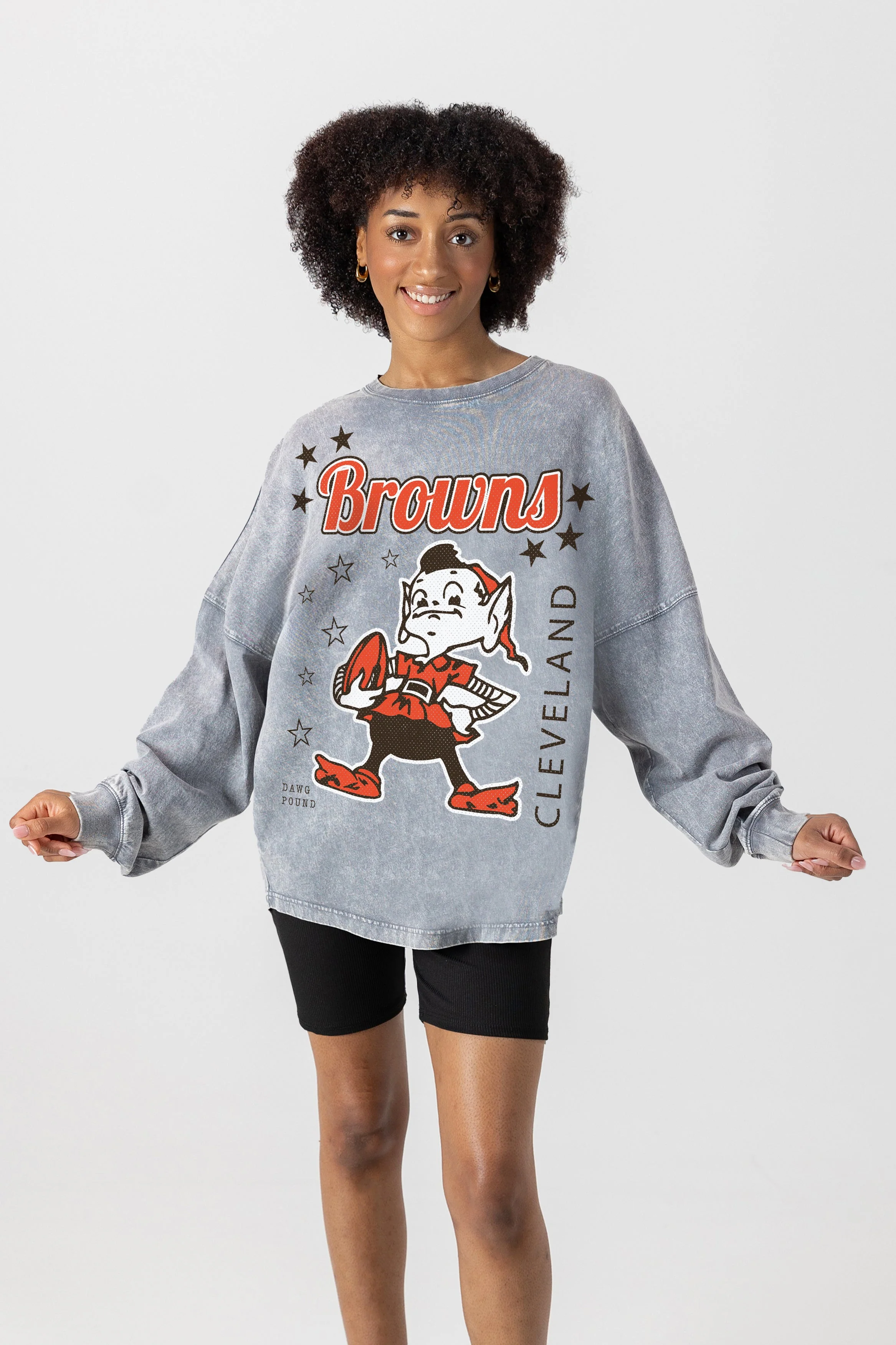 CLEVELAND BROWNS Starbound Oversized Long-Sleeve Tee