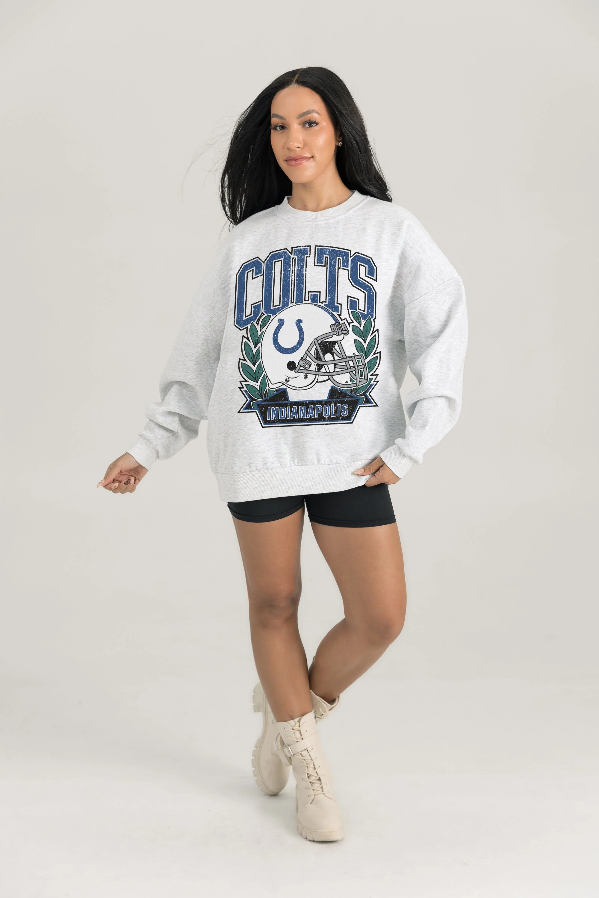 INDIANAPOLIS COLTS Heritage Fleece Crewneck Pullover