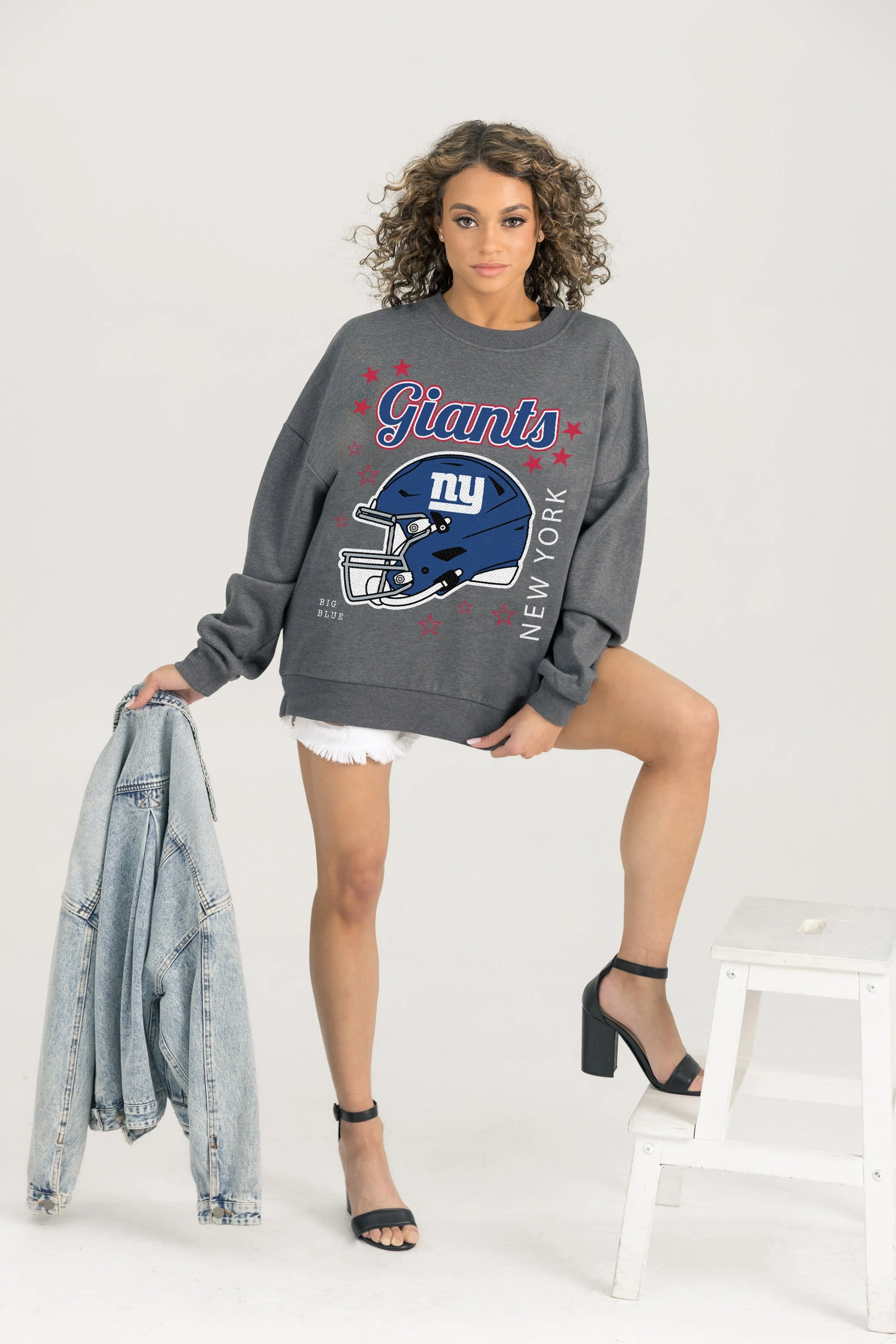 NEW YORK GIANTS Ready To Rumble Fleece Crewneck Pullover