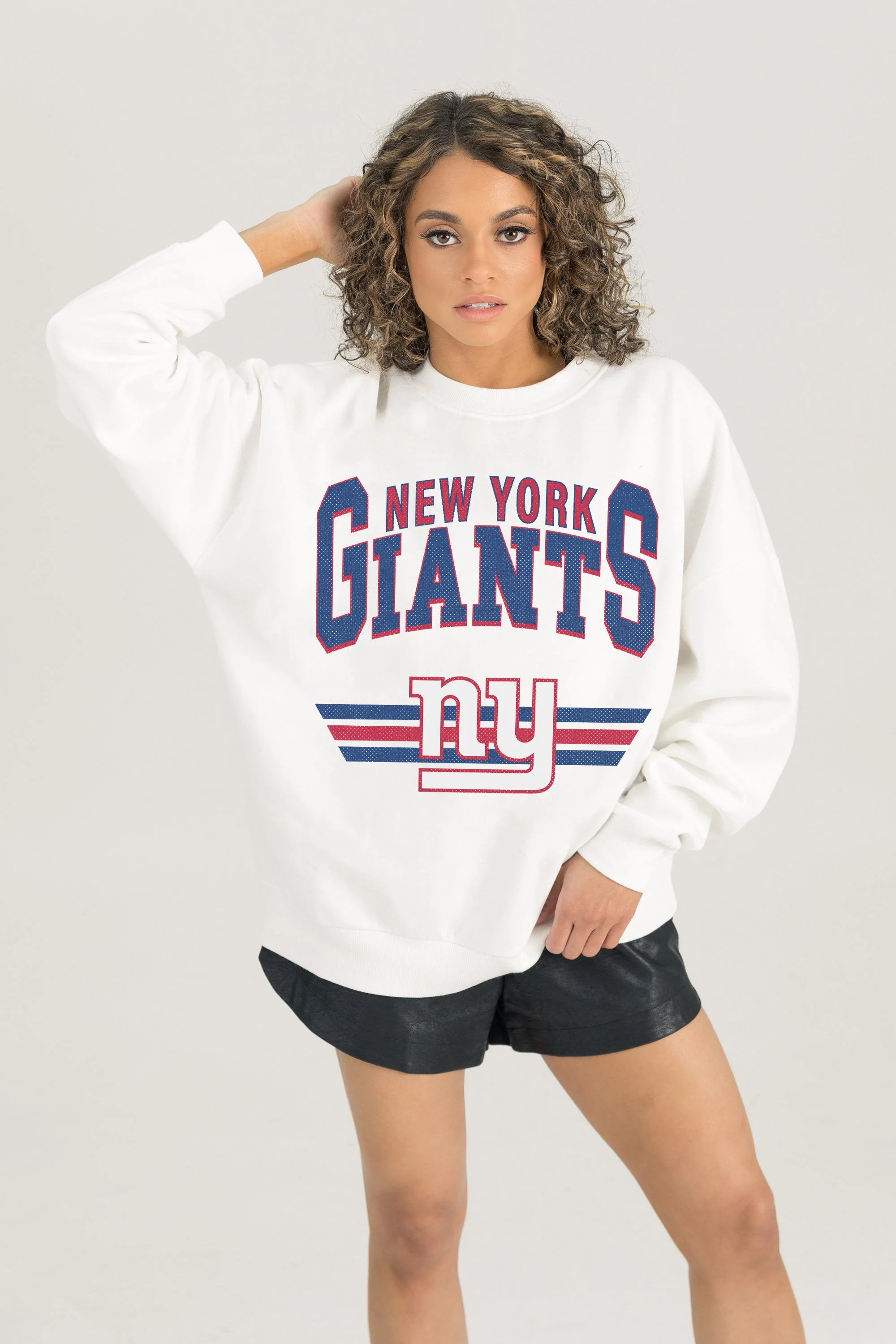 NEW YORK GIANTS SWIFT STRIKE PREMIUM FLEECE CREWNECK PULLOVER