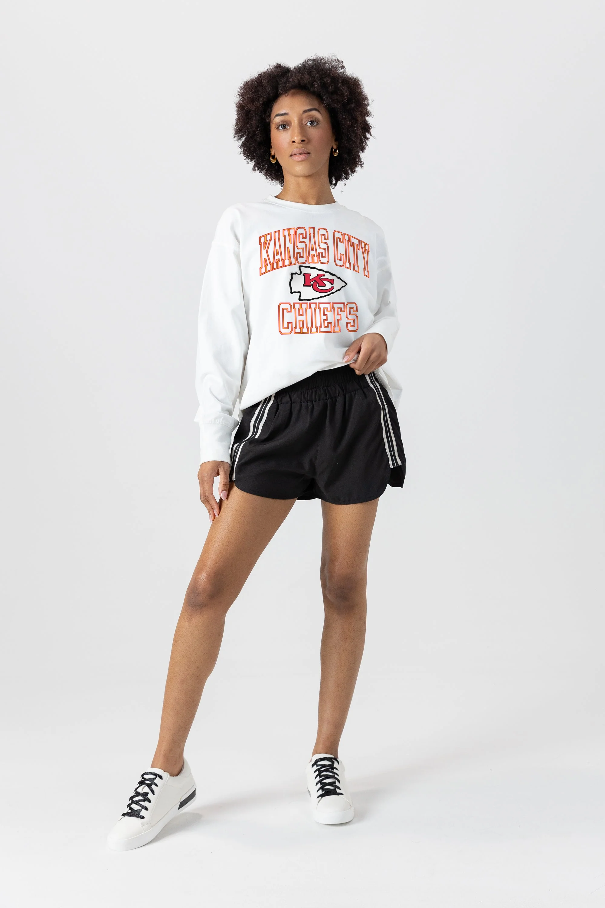 KANSAS CITY CHIEFS Mind Games Oversized Long-Sleeve Tee