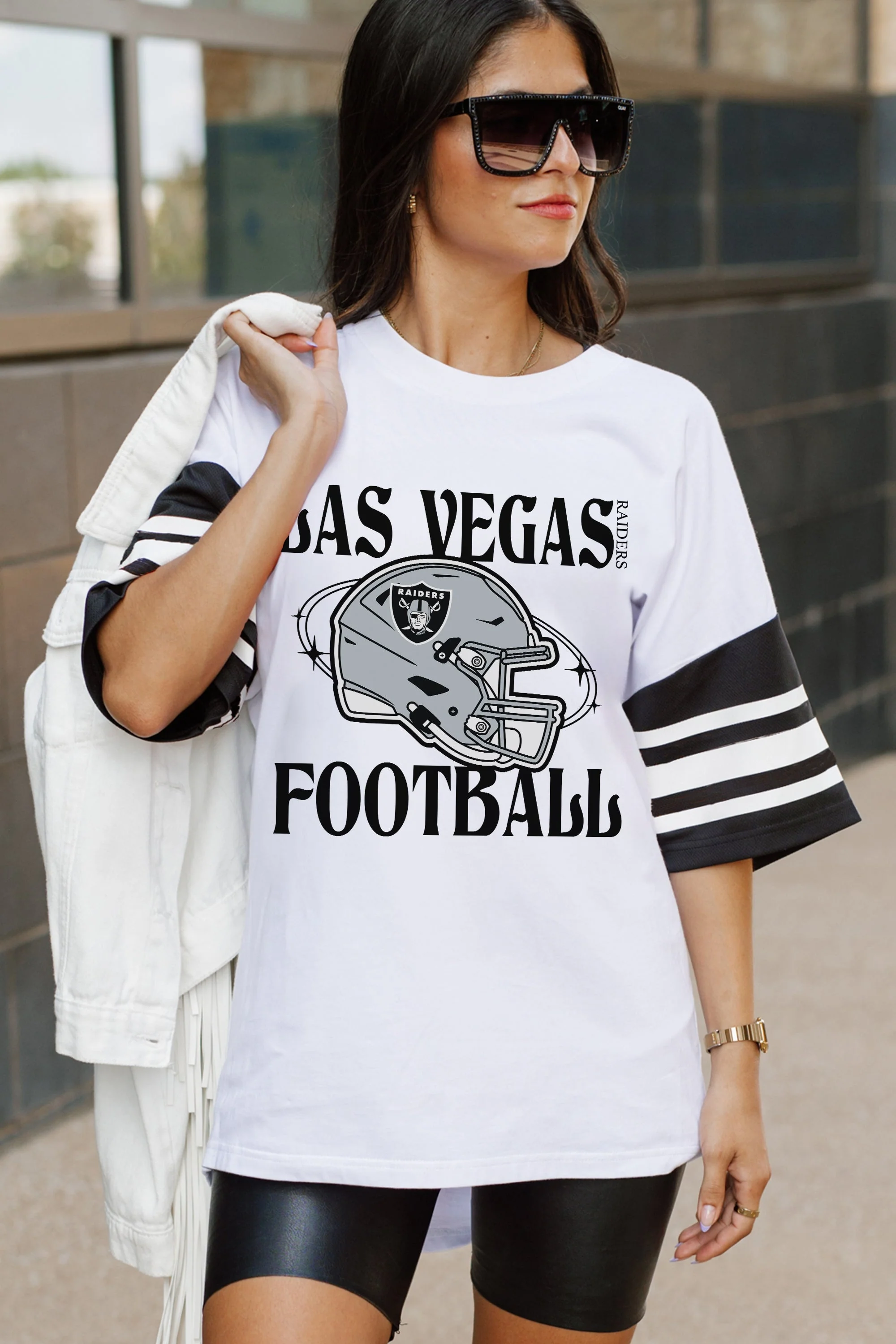 LAS VEGAS RAIDERS Starting Lineup Vintage Raglan Tee
