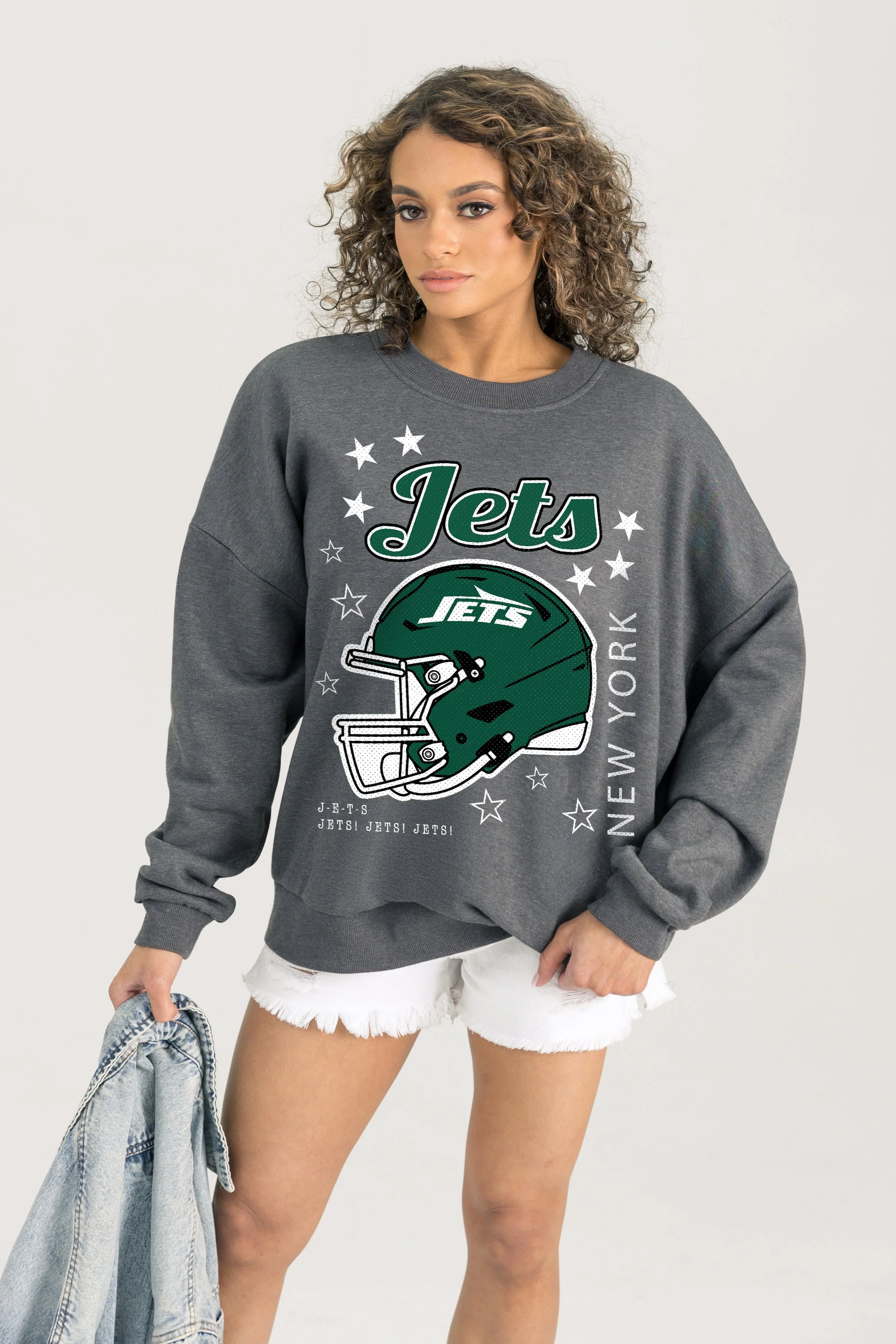 NEW YORK JETS Ready To Rumble Fleece Crewneck Pullover