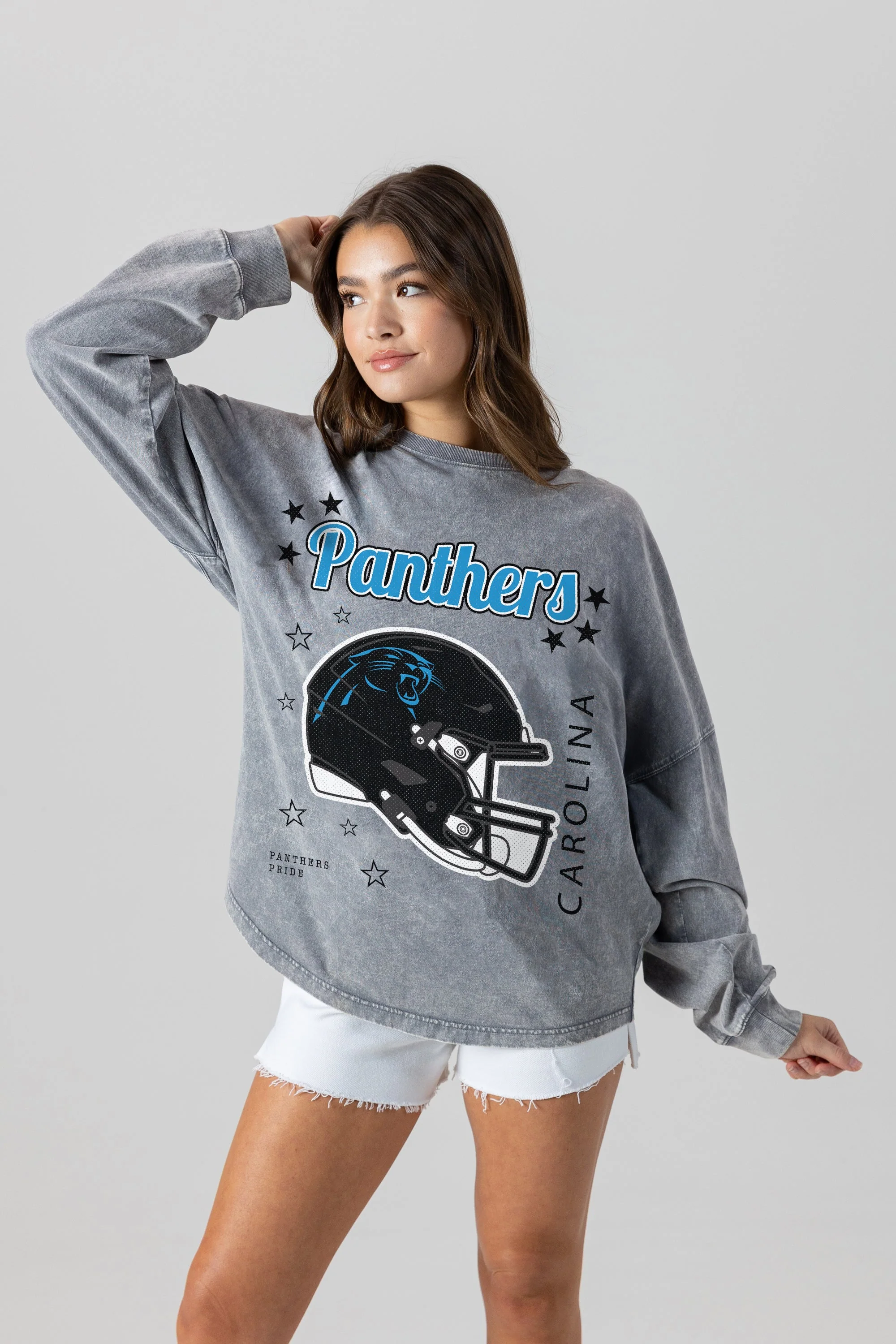 CAROLINA PANTHERS Starbound Oversized Long-Sleeve Tee