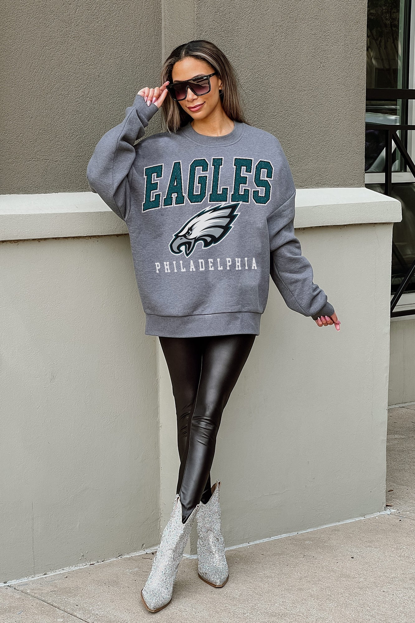 PHILADELPHIA EAGLES Bring The Energy Crewneck Pullover