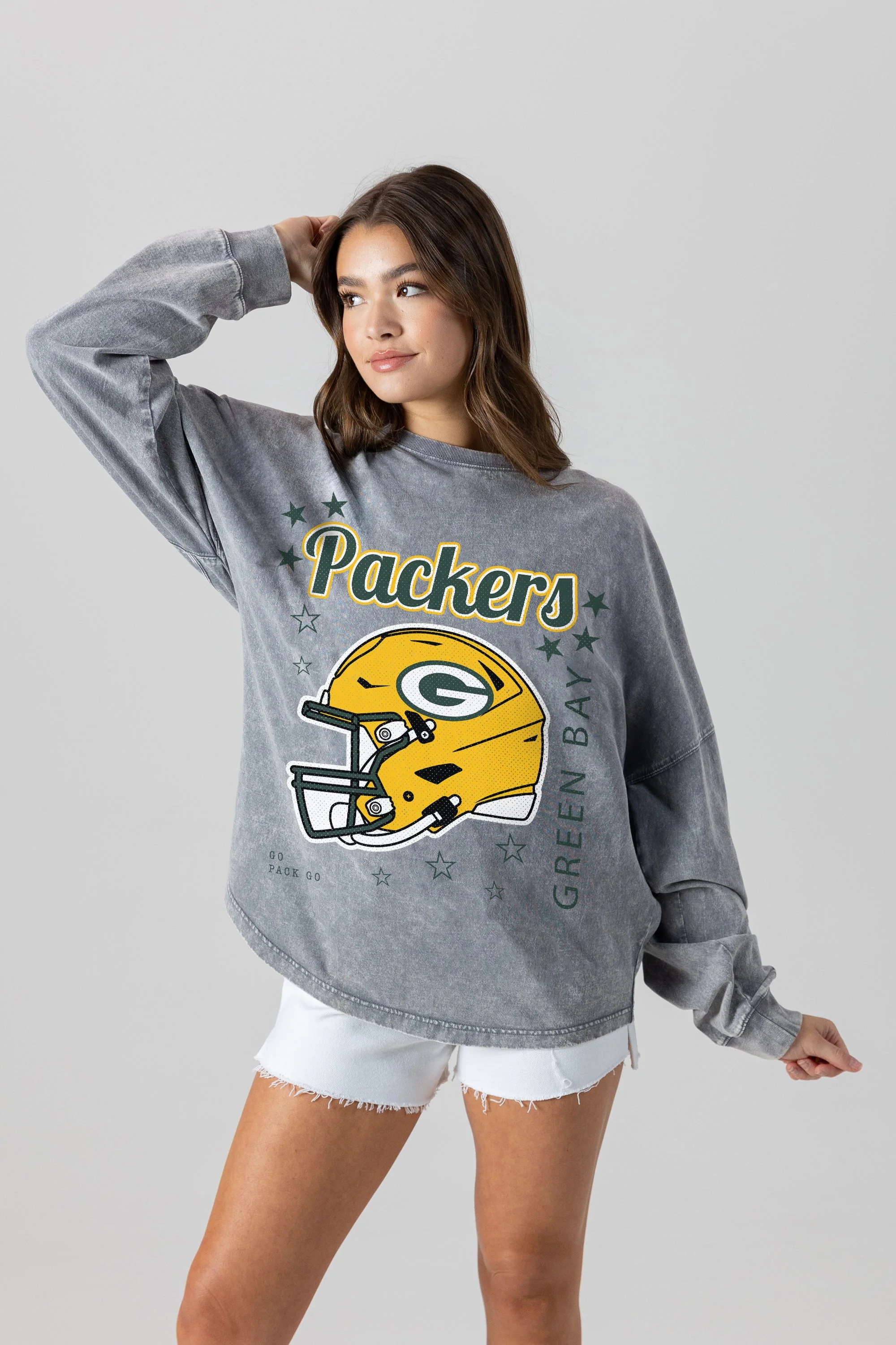 GREEN BAY PACKERS Starbound Oversized Long-Sleeve Tee