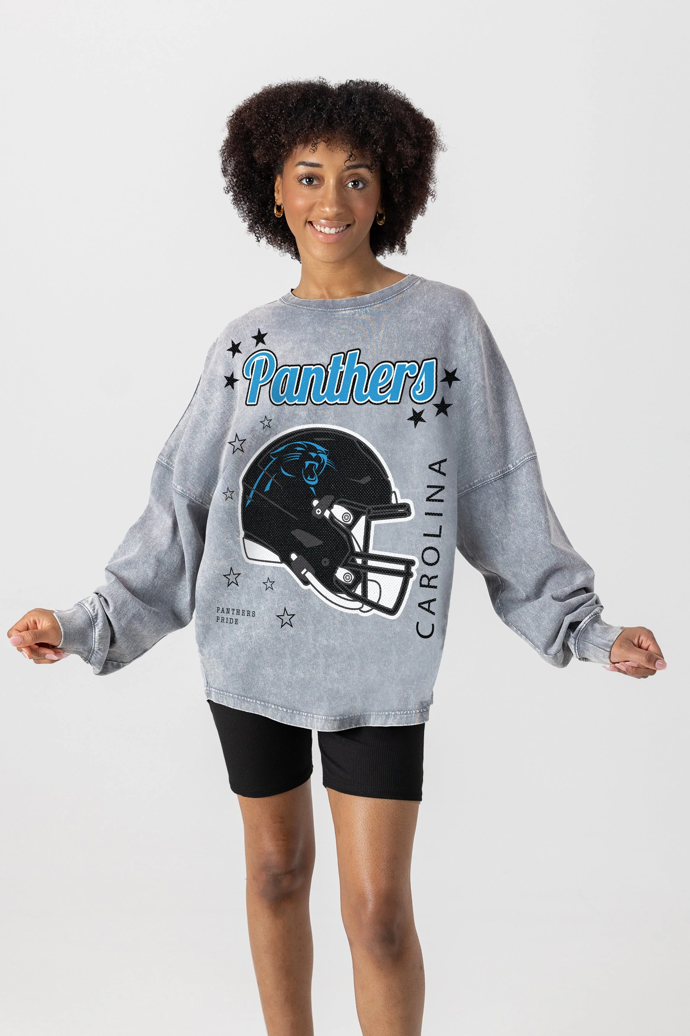 CAROLINA PANTHERS Starbound Oversized Long-Sleeve Tee