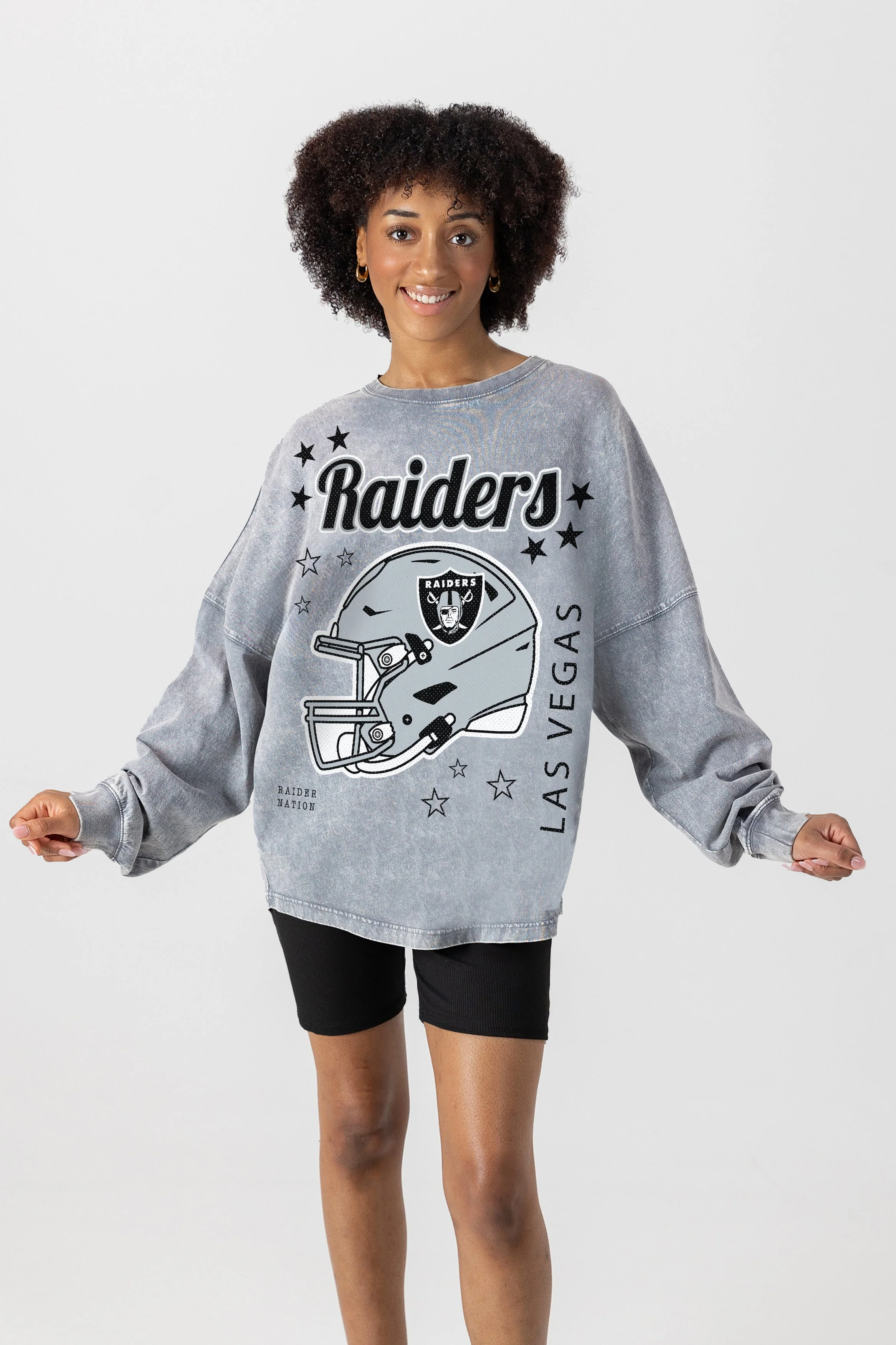 LAS VEGAS RAIDERS Starbound Oversized Long-Sleeve Tee