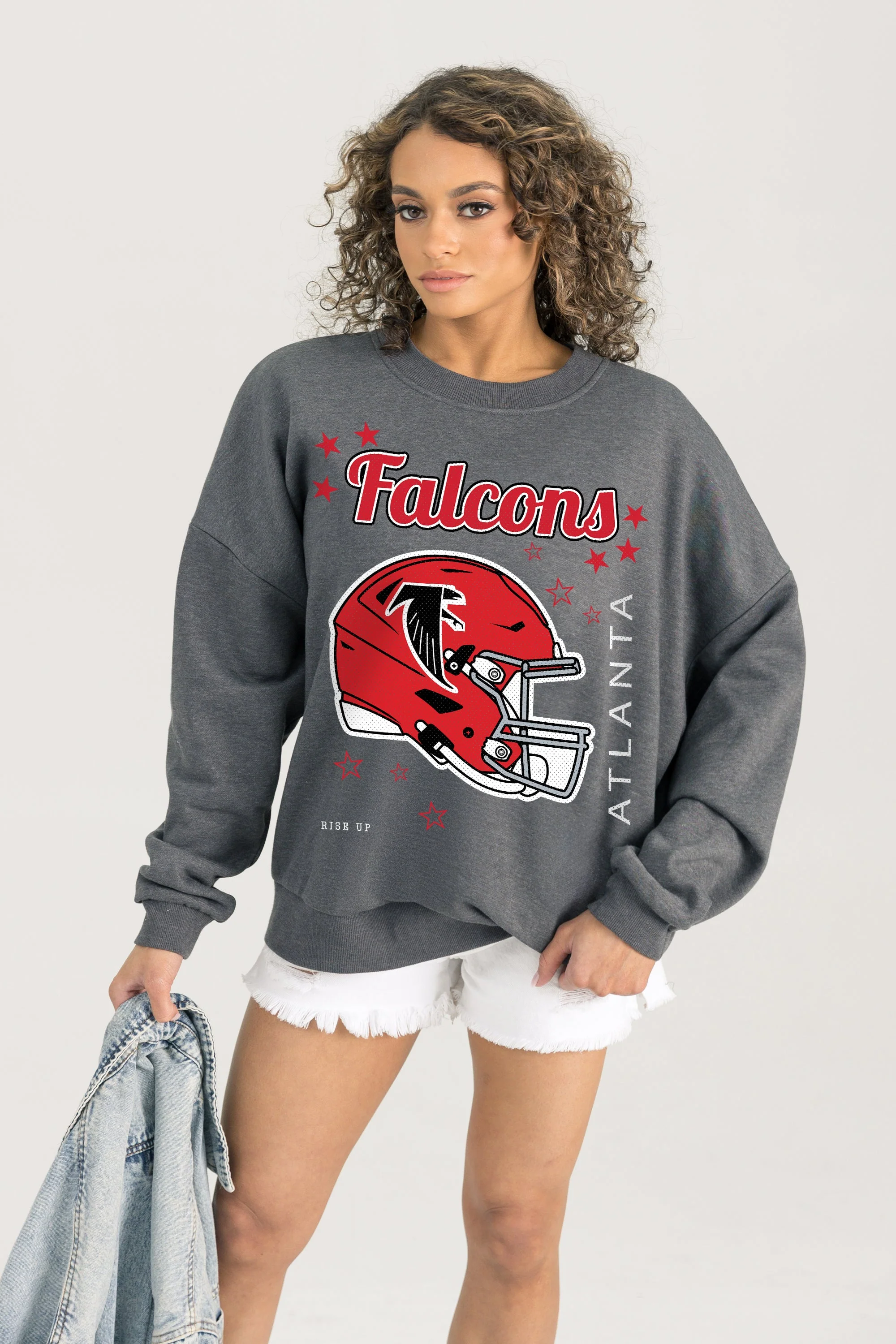 ATLANTA FALCONS Ready To Rumble Fleece Crewneck Pullover