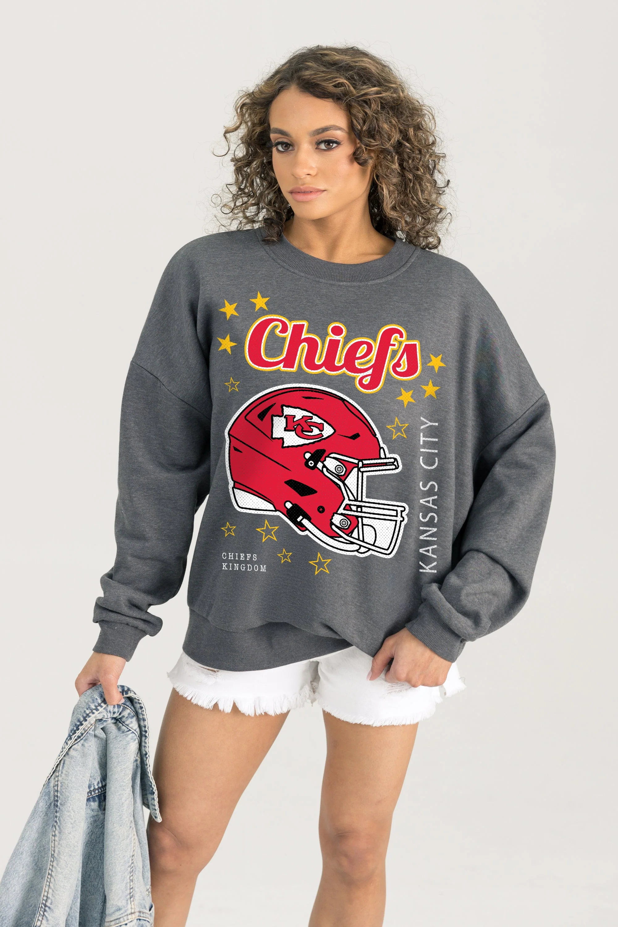 KANSAS CITY CHIEFS Ready To Rumble Fleece Crewneck Pullover
