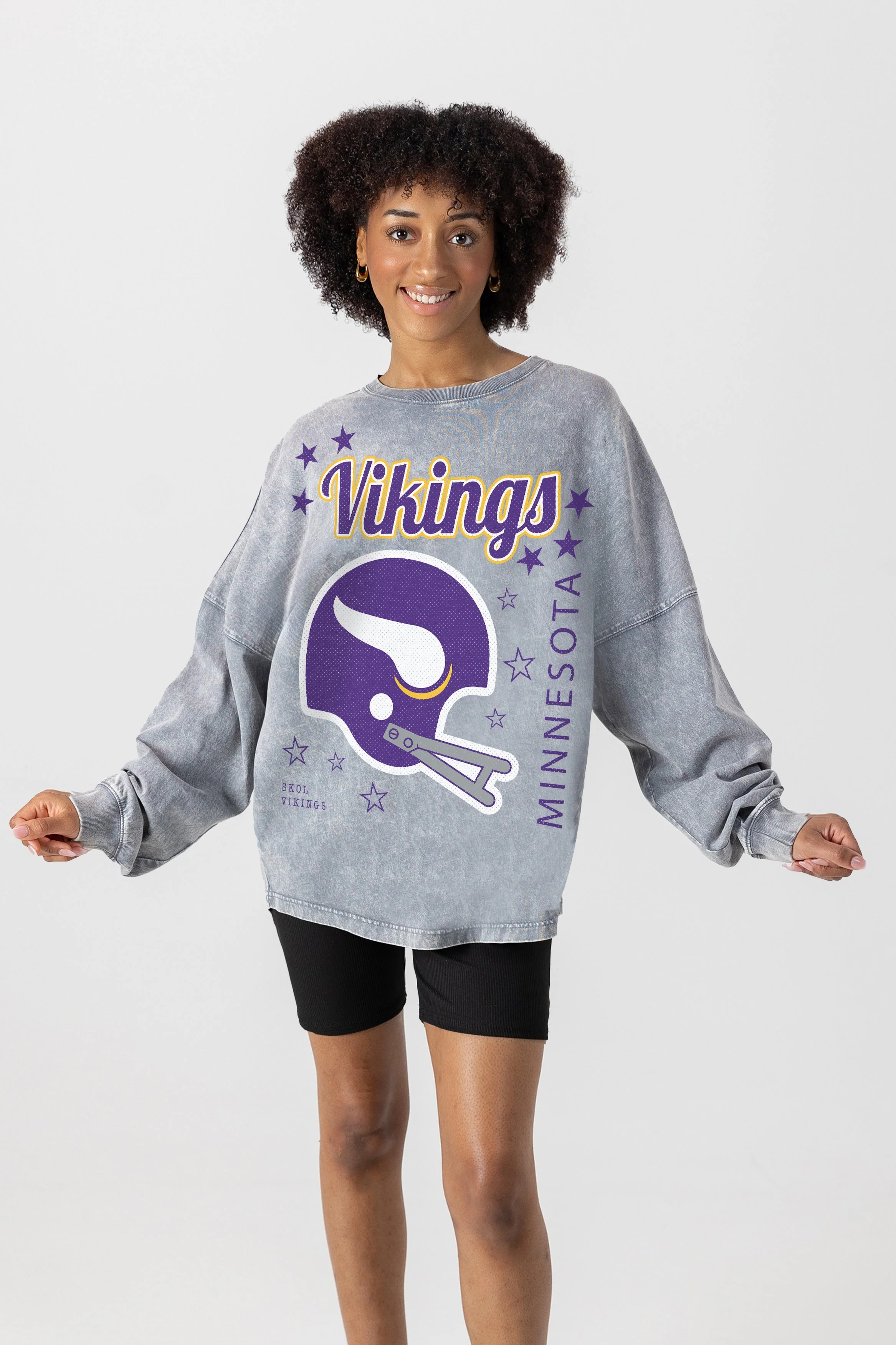 MINNESOTA VIKINGS Starbound Oversized Long-Sleeve Tee