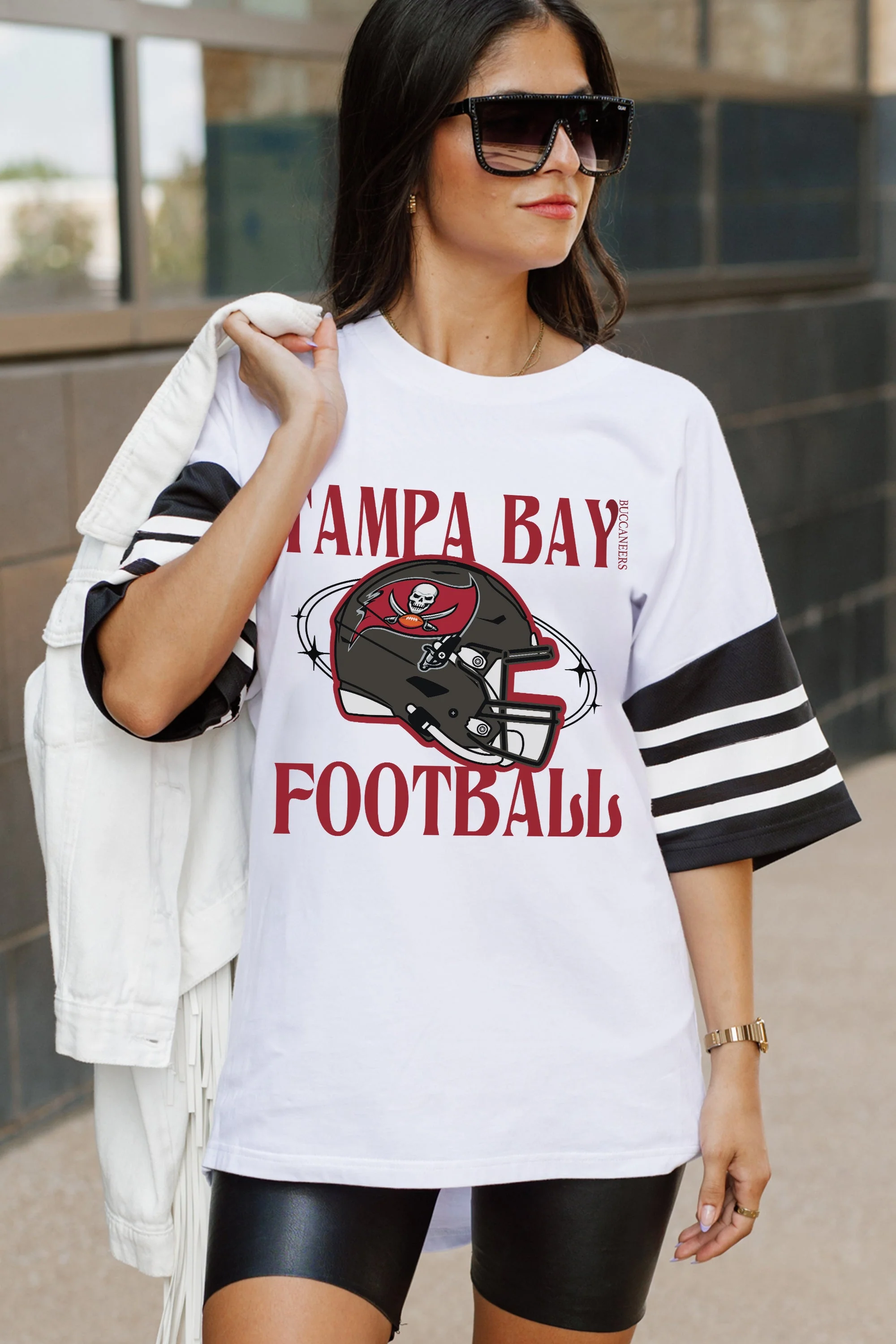 TAMPA BAY BUCCANEERS Starting Lineup Vintage Raglan Tee
