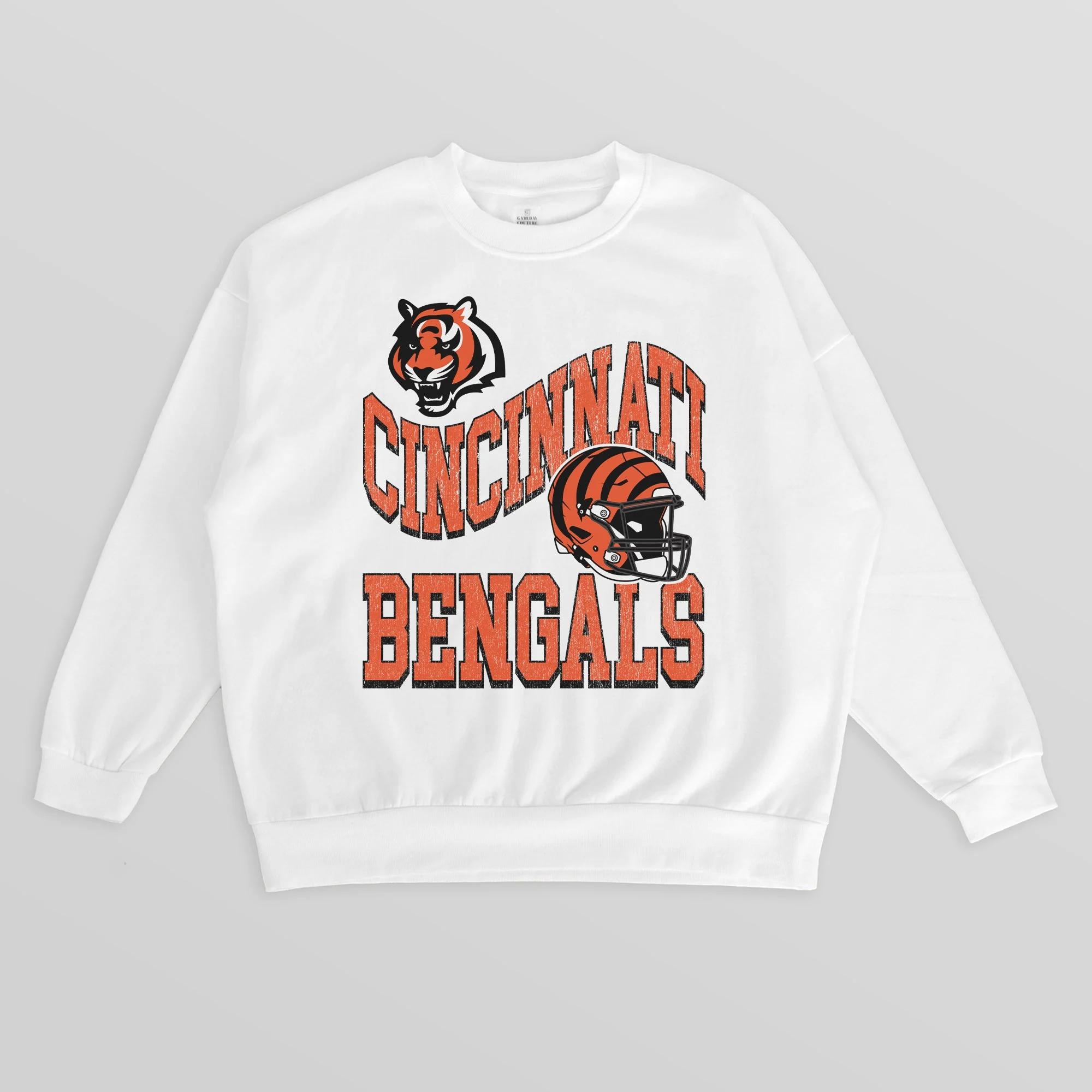 CINCINNATI BENGALS HARD EARNED PREMIUM FLEECE CREWNECK PULLOVER