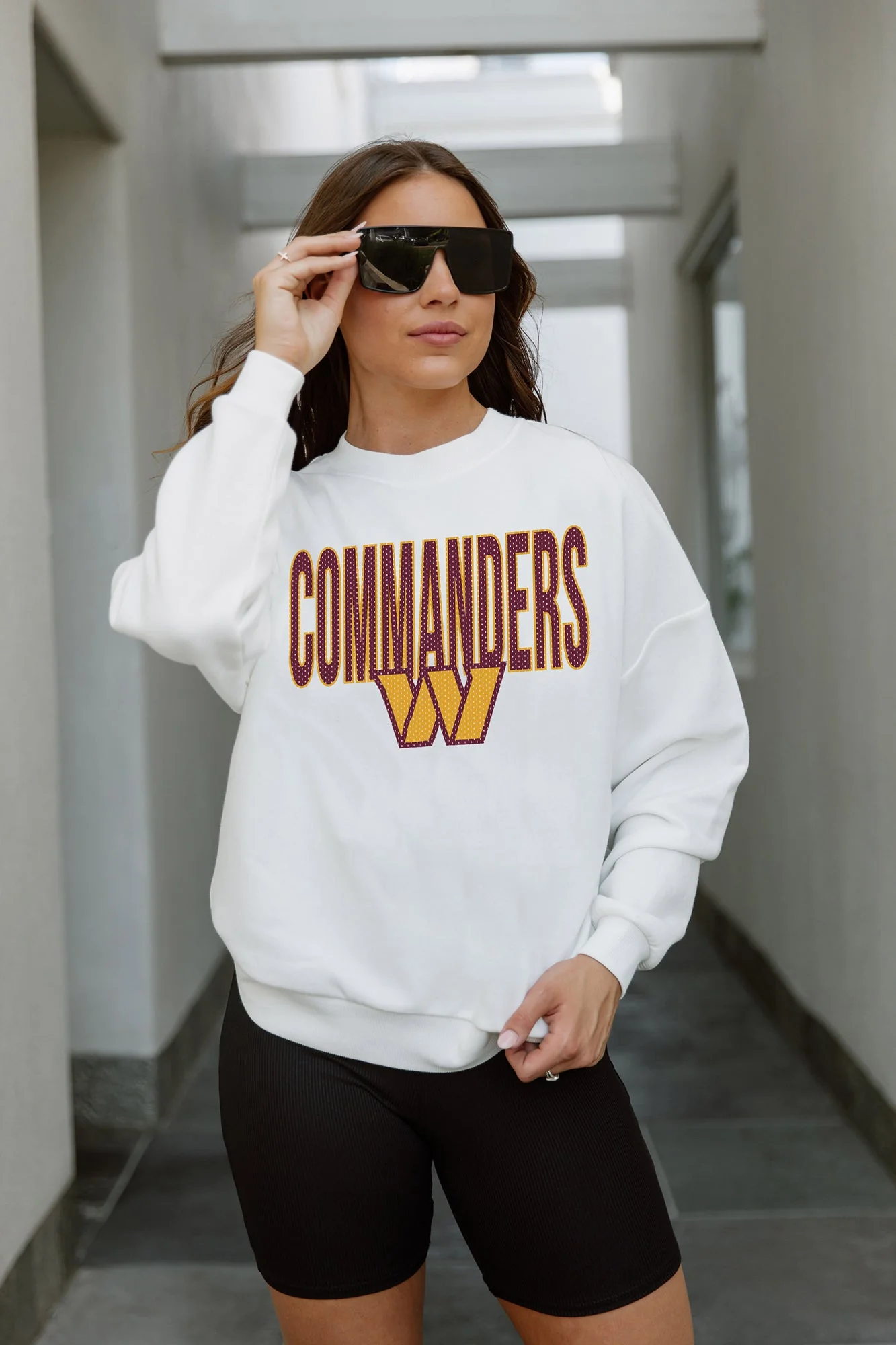 WASHINGTON COMMANDERS Just Go With It Fleece Pullover