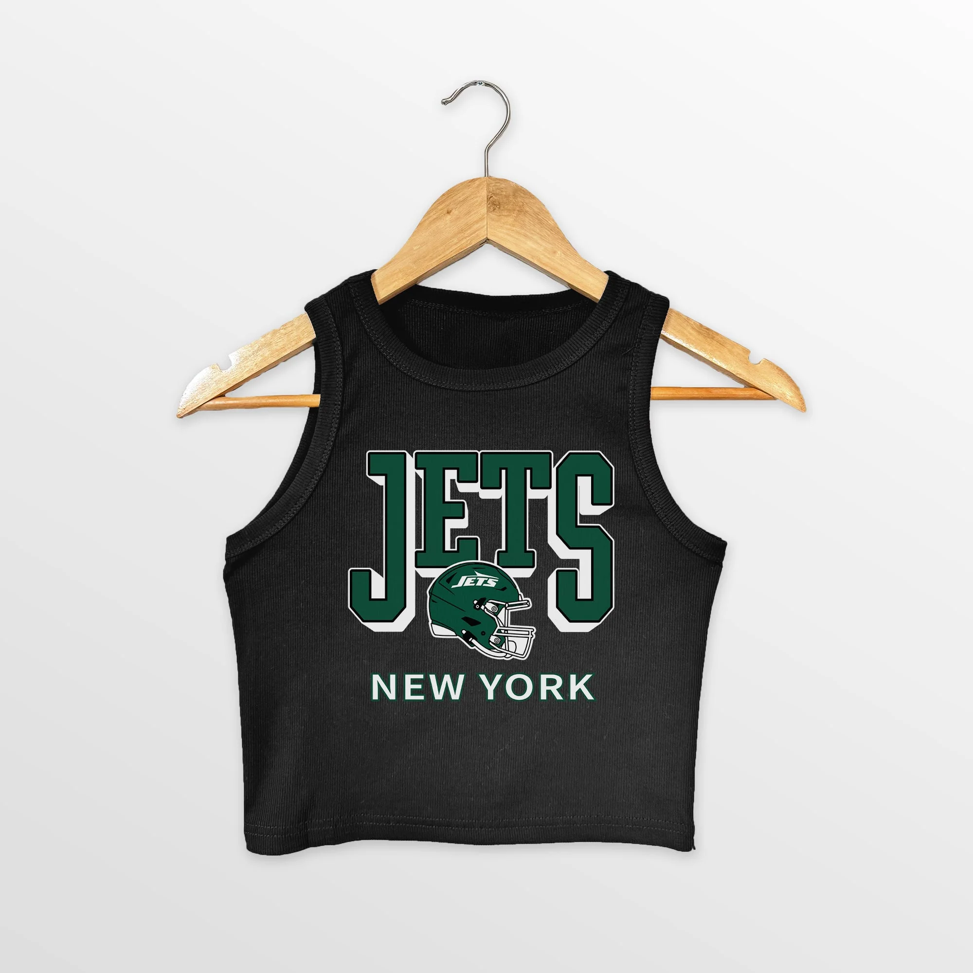 NEW YORK JETS PURE VICTORY ESSENTIAL RIBBED CROP TANK