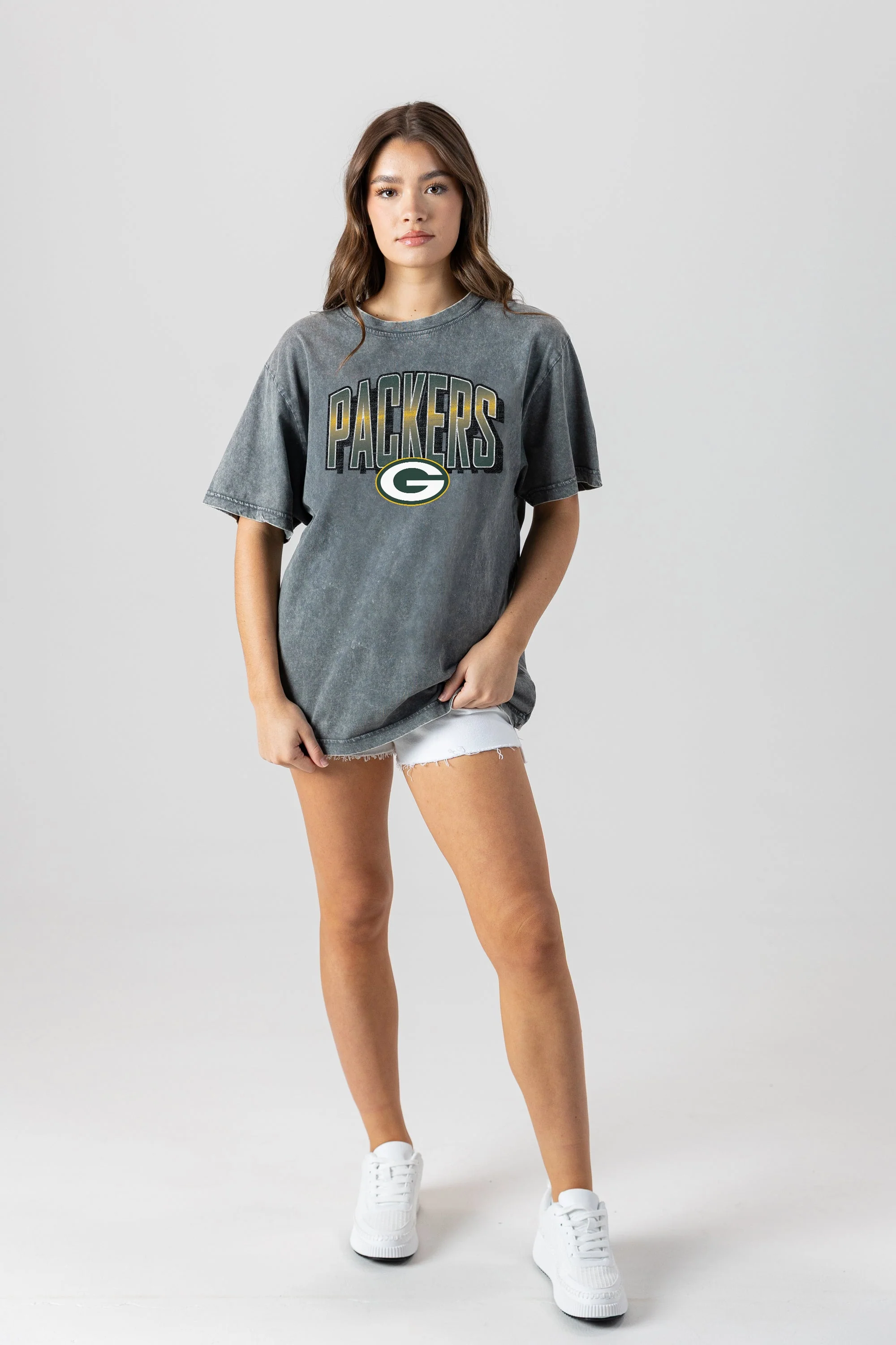 GREEN BAY PACKERS Peak Performance Oversized Crewneck Tee