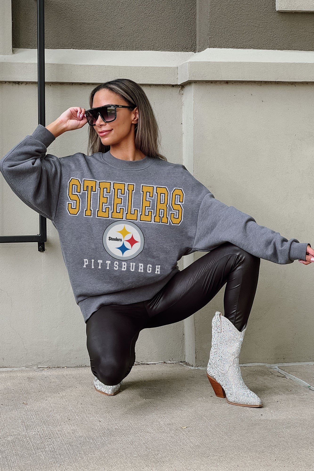 PITTSBURGH STEELERS Bring The Energy Crewneck Pullover